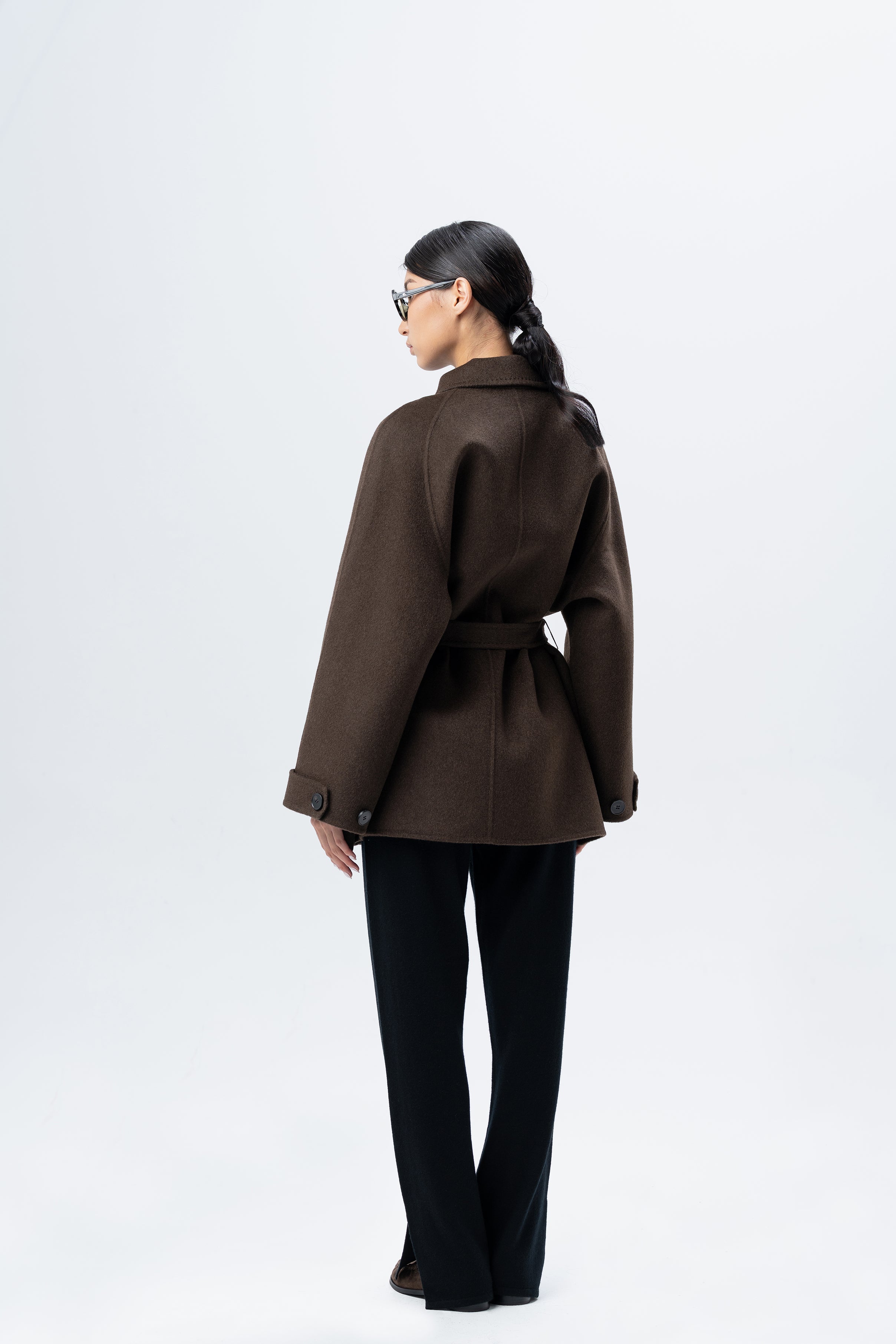Belted Brown Coat