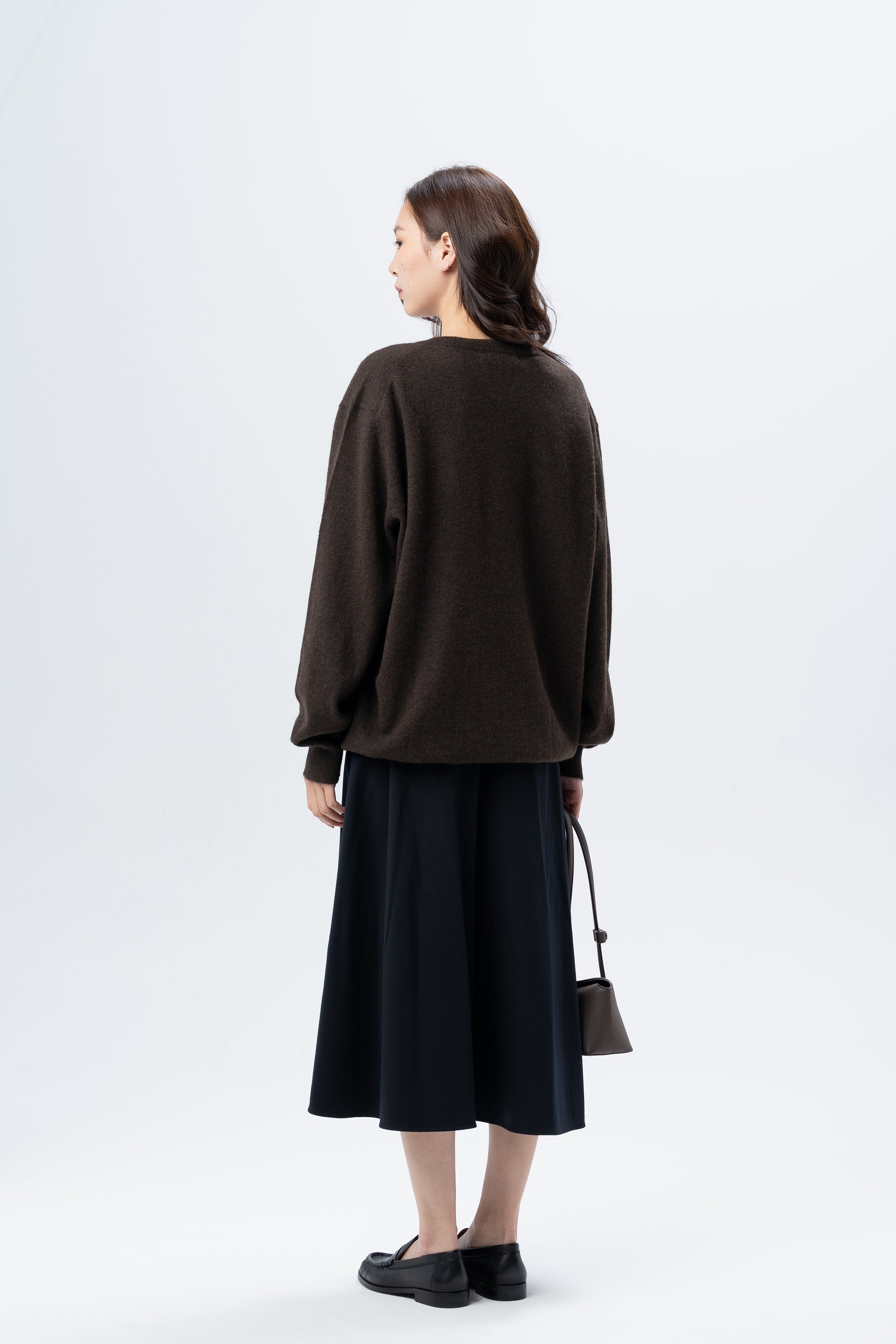 Brown V-Neck Jumper