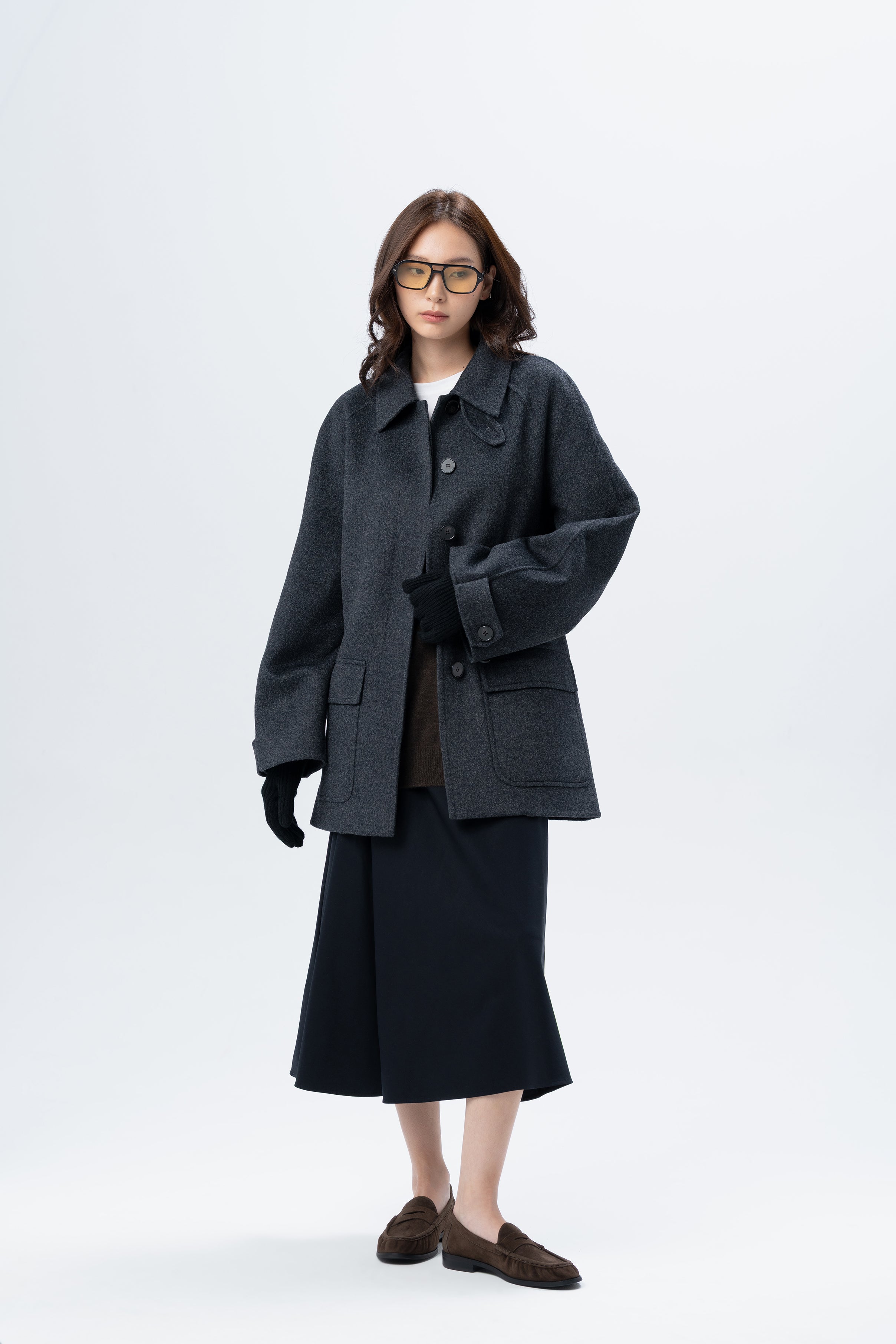 Bodios Belted Grey Coat
