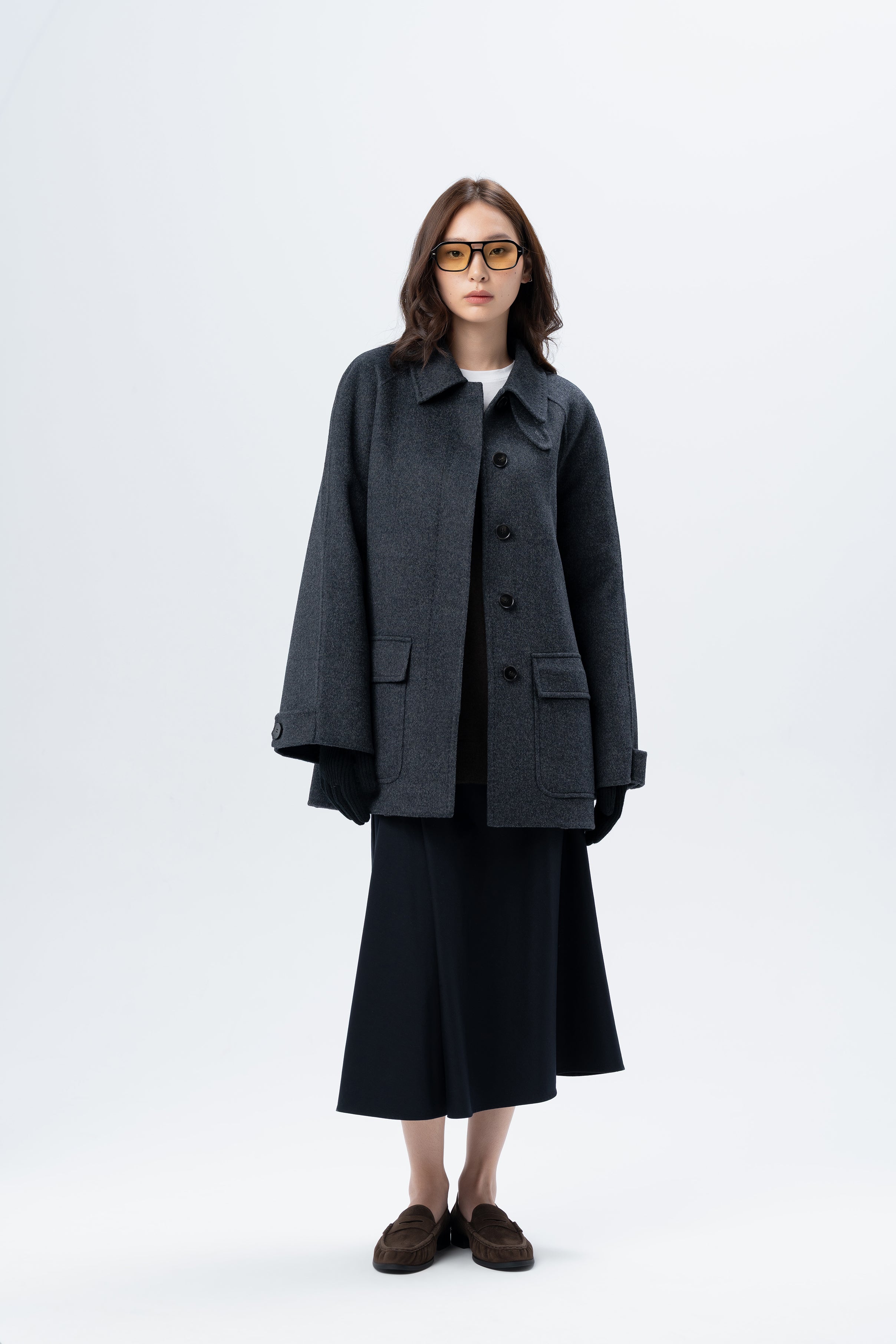 Bodios Belted Grey Coat