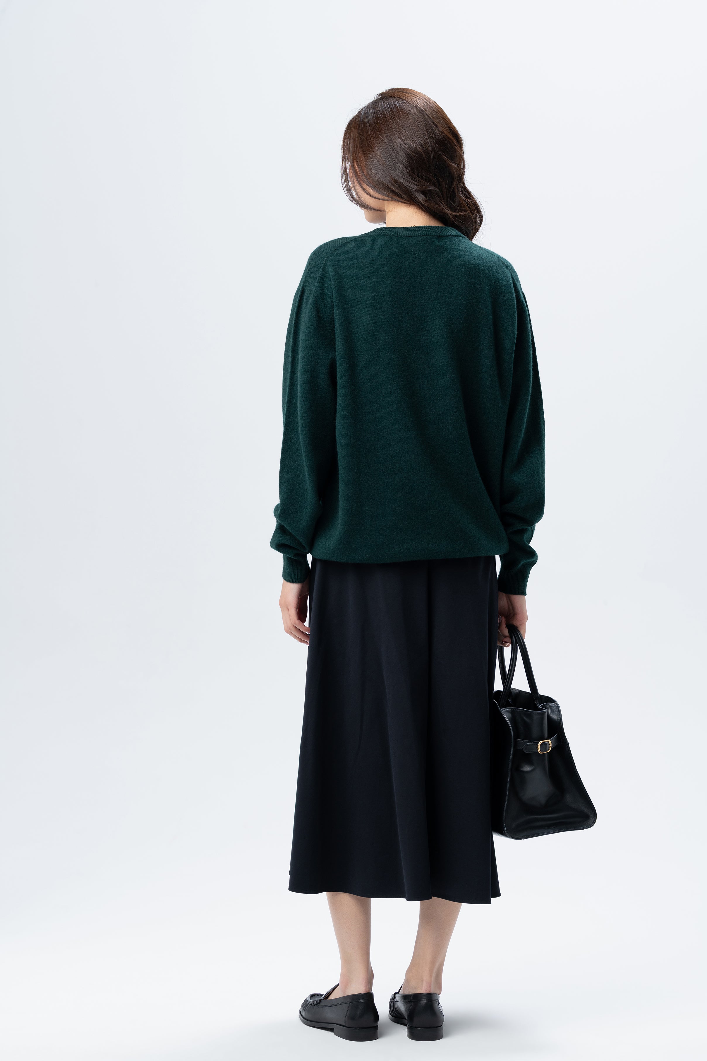 Dark Green V-Neck Jumper