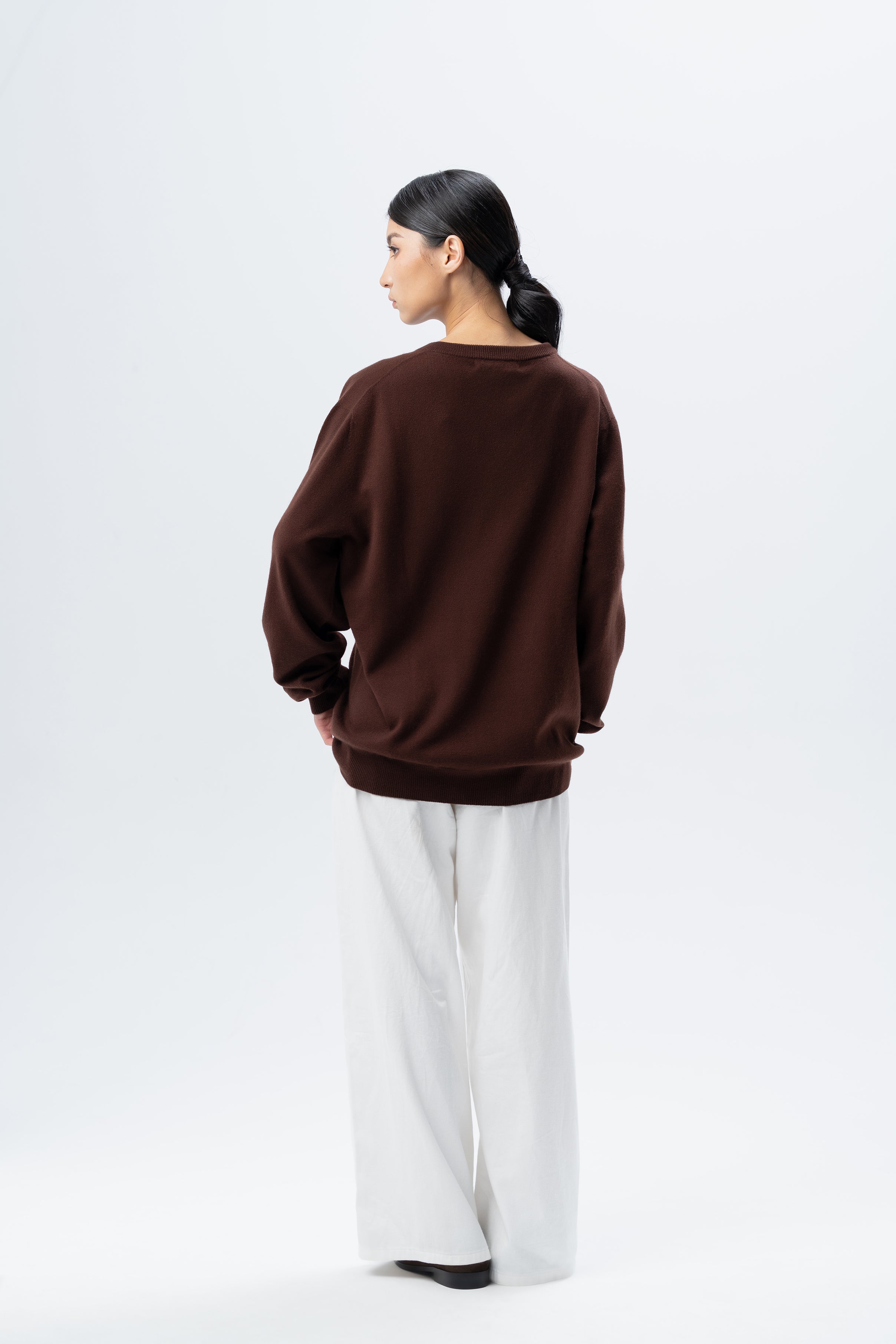 Brown V-Neck Jumper Unisex