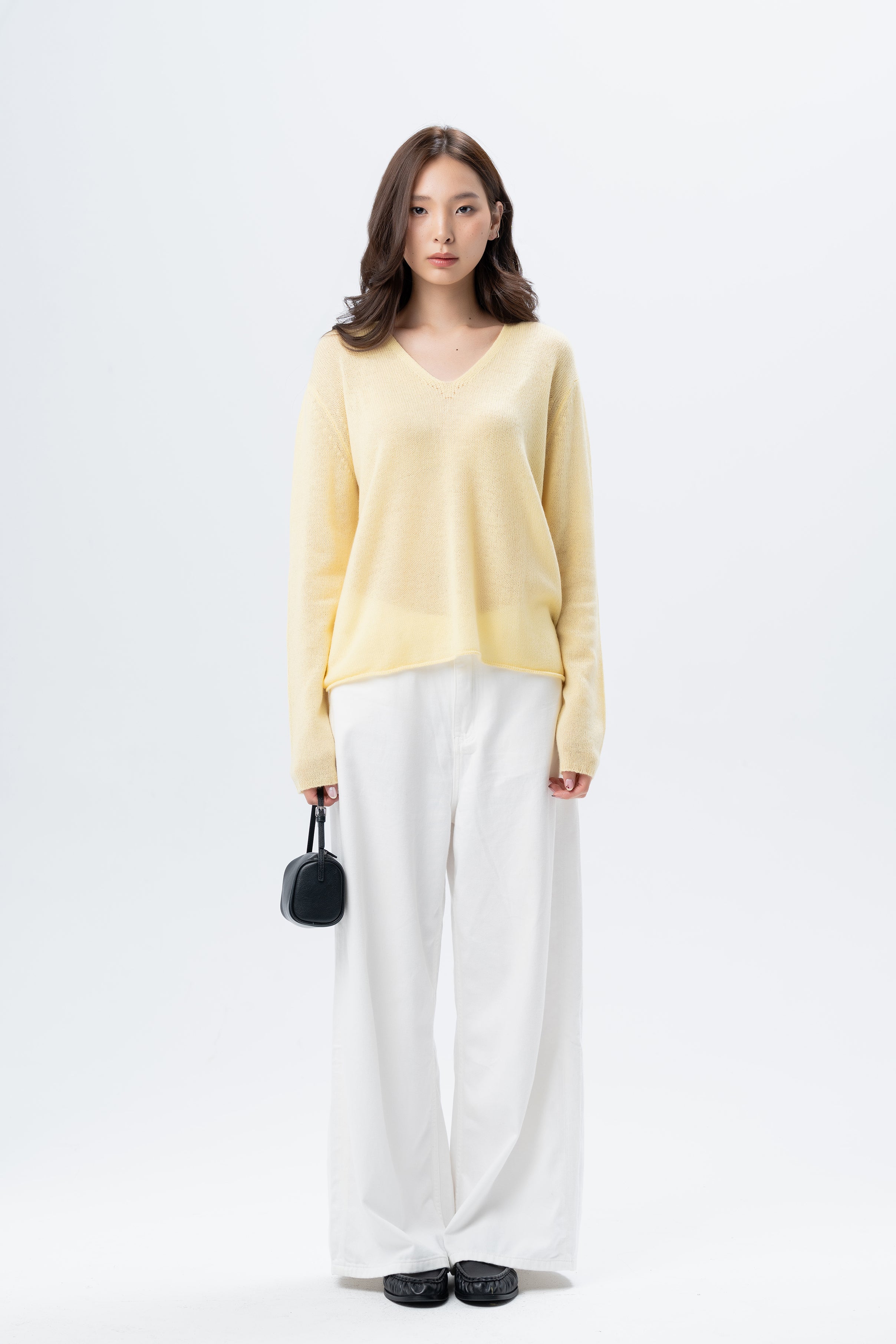 Bodios Yellow V-Neck Jumper