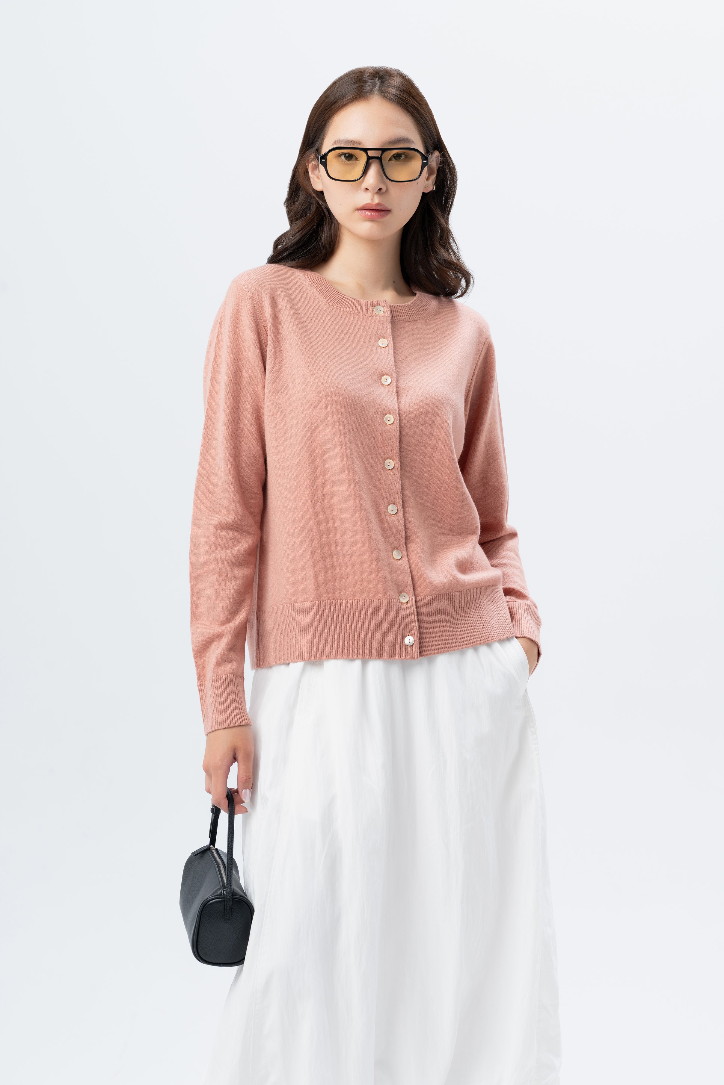 Crew-Neck Cardigan