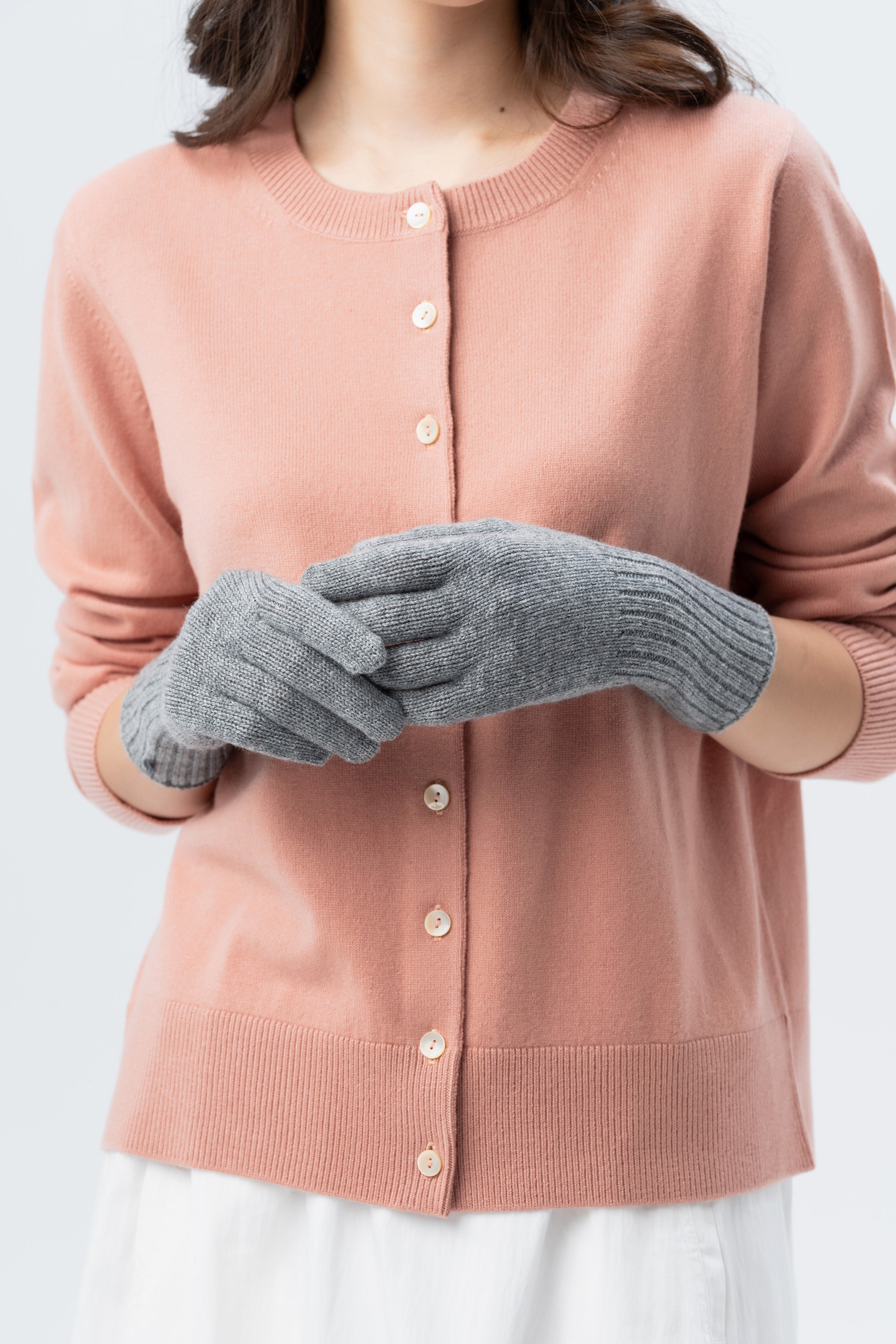 Grey Cashmere Gloves