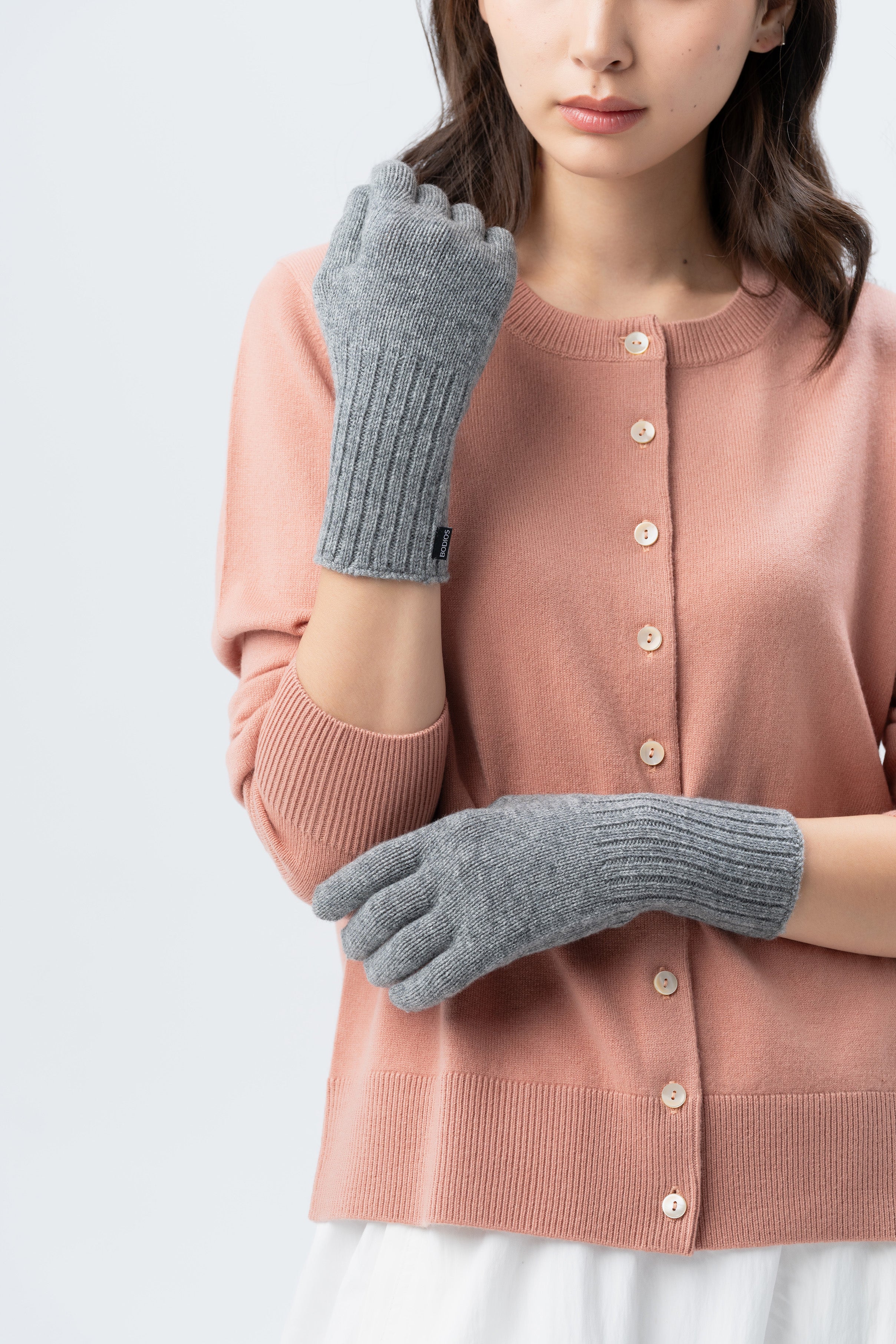 Grey Cashmere Gloves