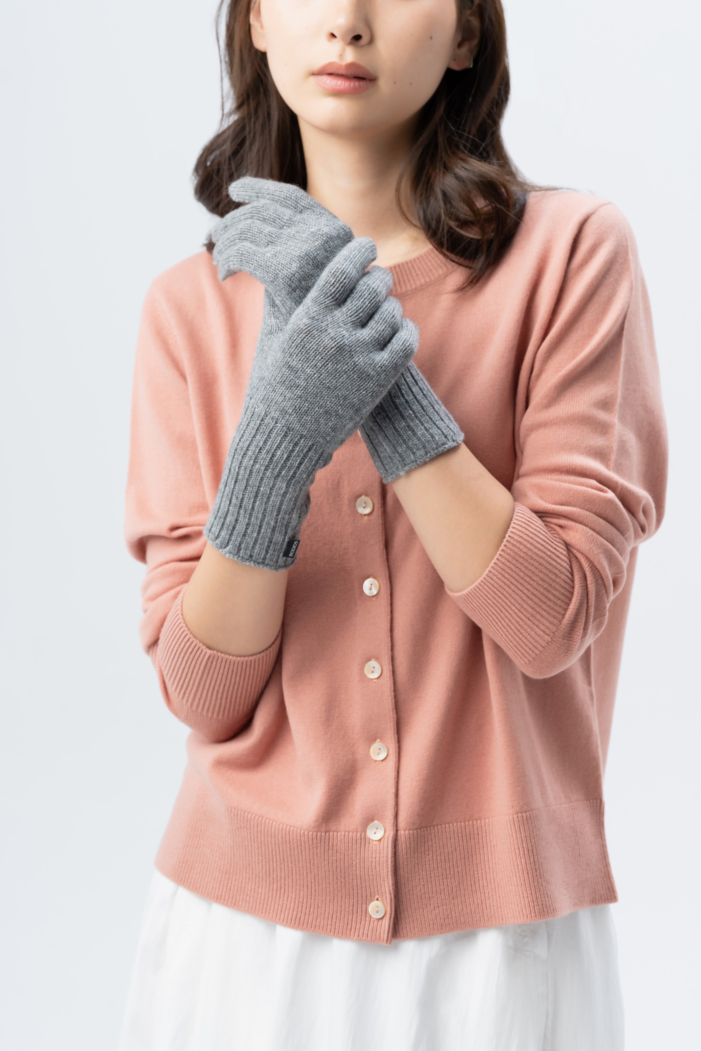 Grey Cashmere Gloves