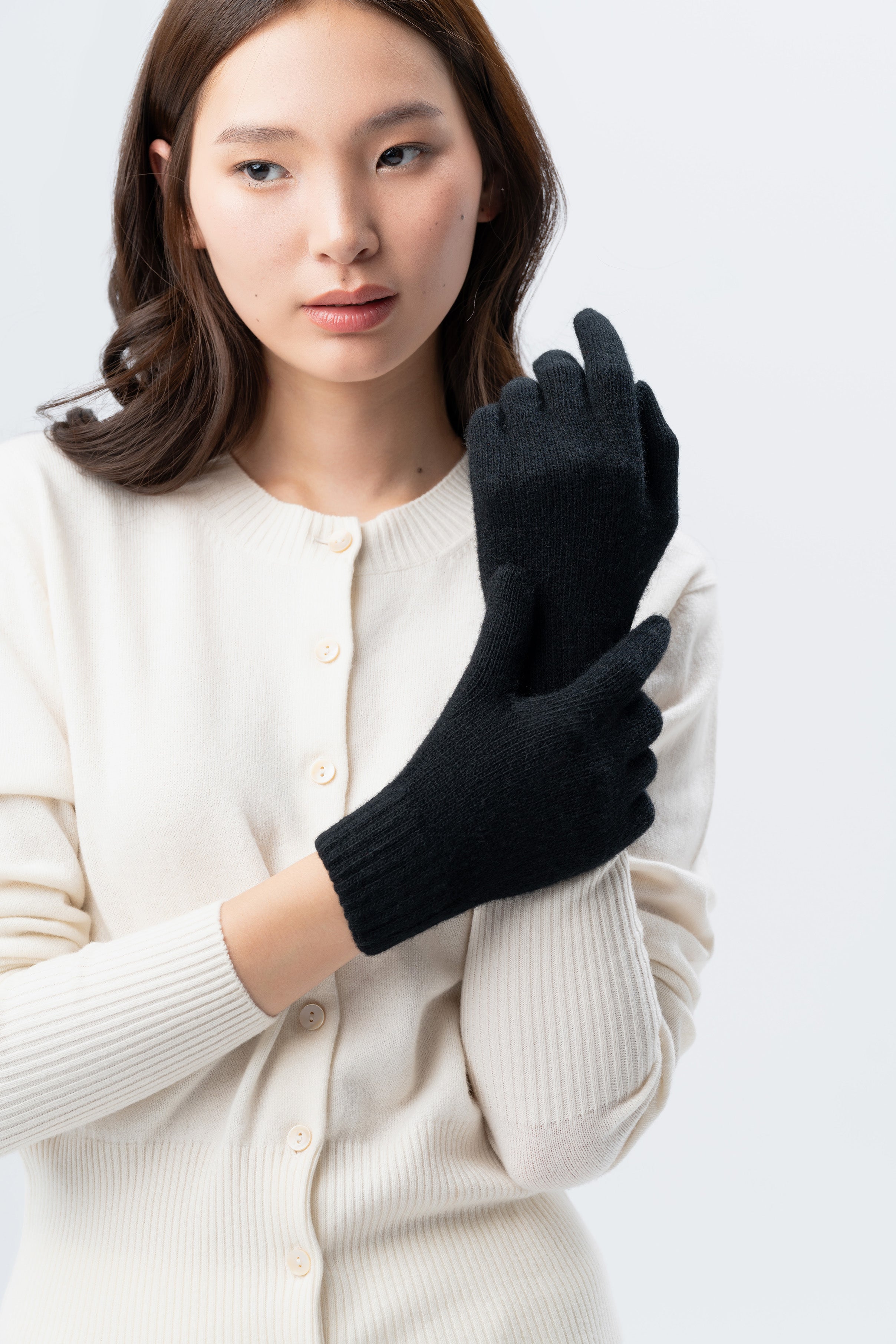 Black Cashmere Gloves
