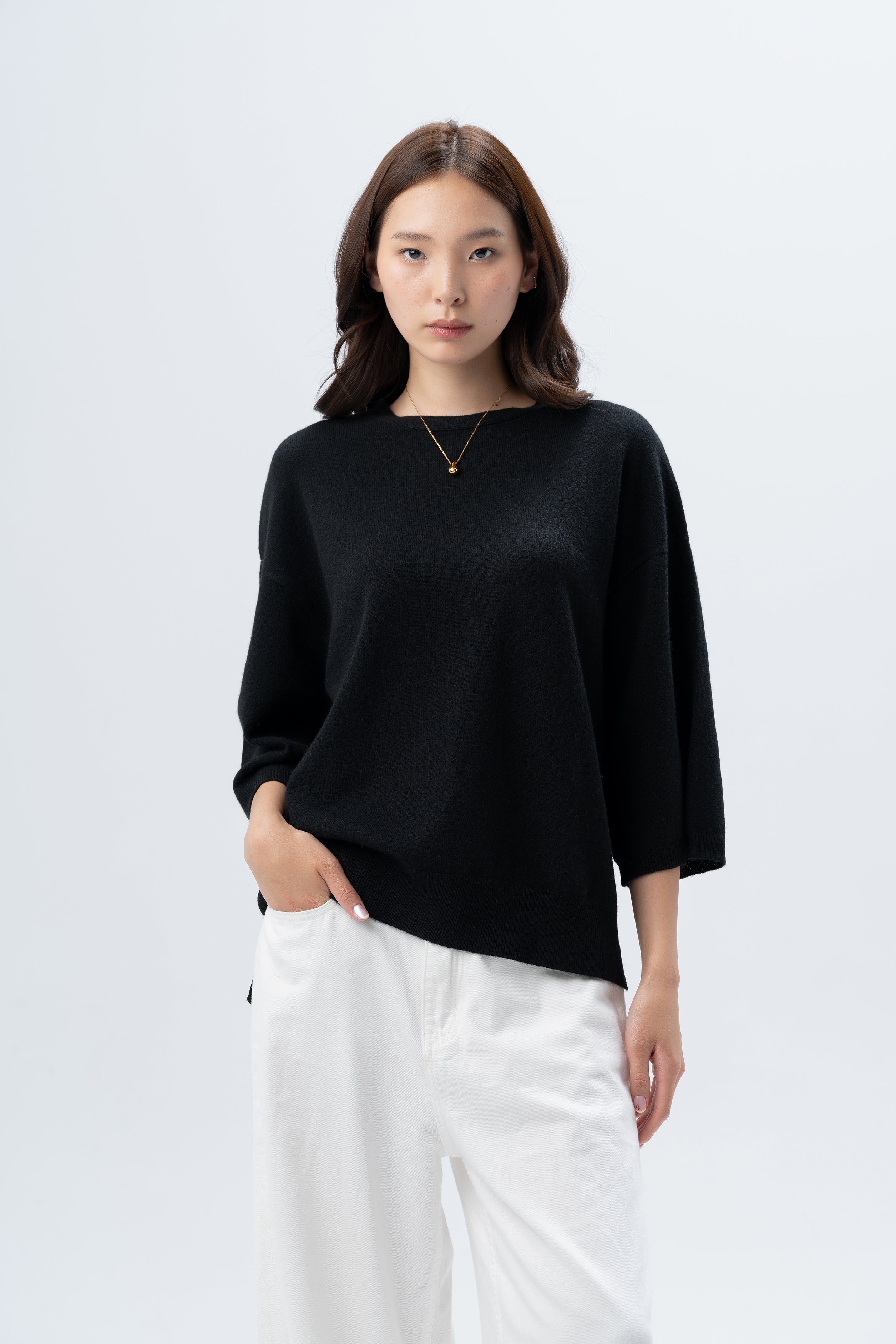 Black Cashmere T-Shirt