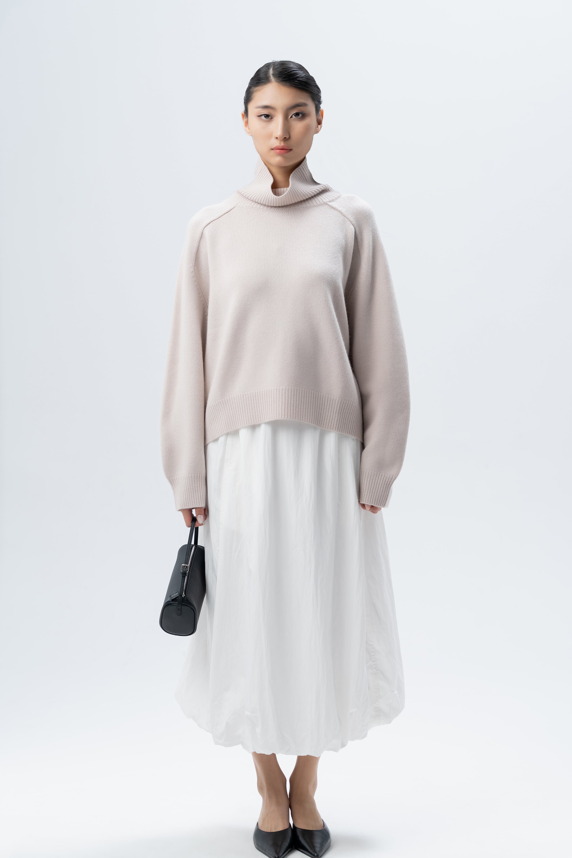Beige Turtleneck Sweater