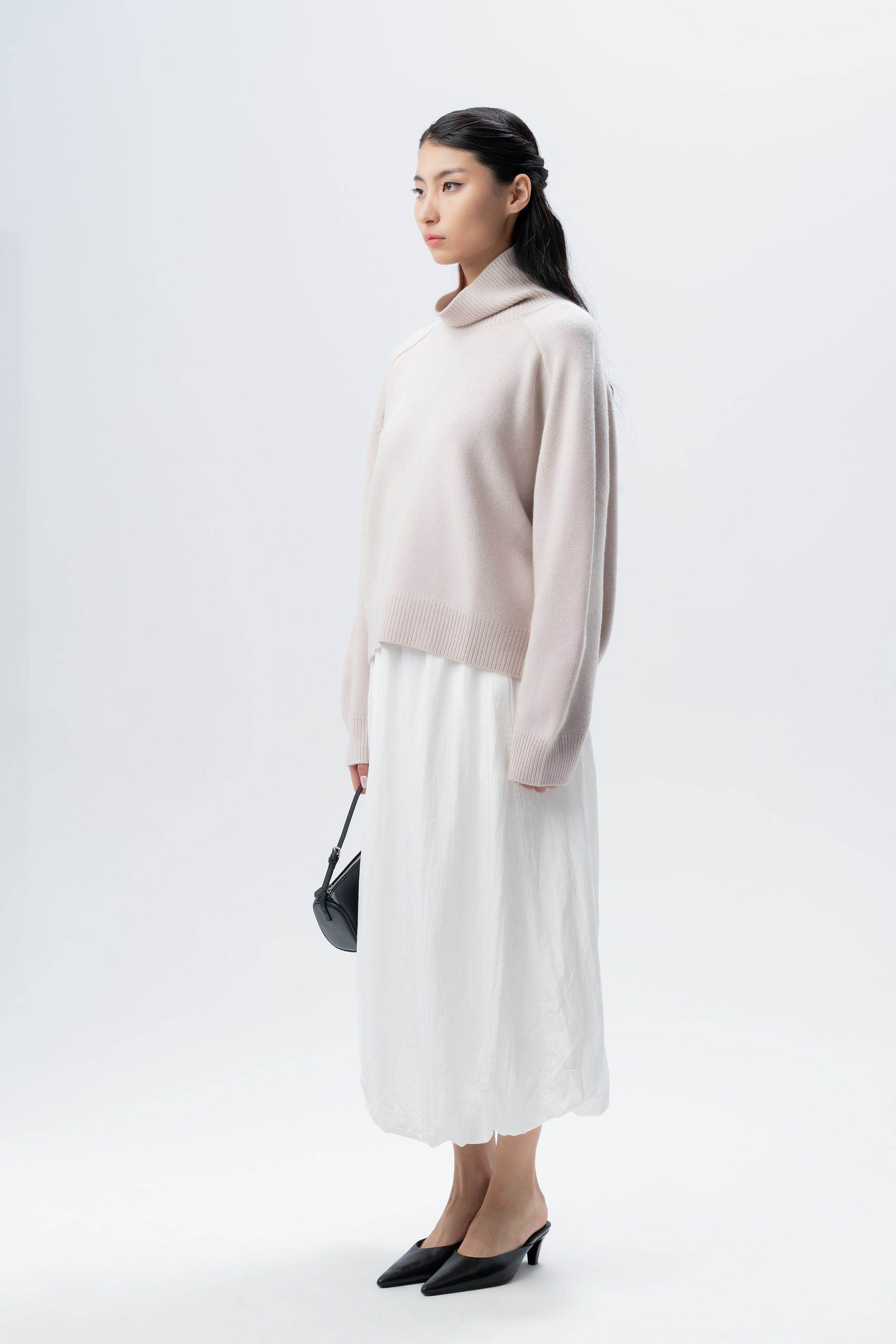 Beige Turtleneck Sweater
