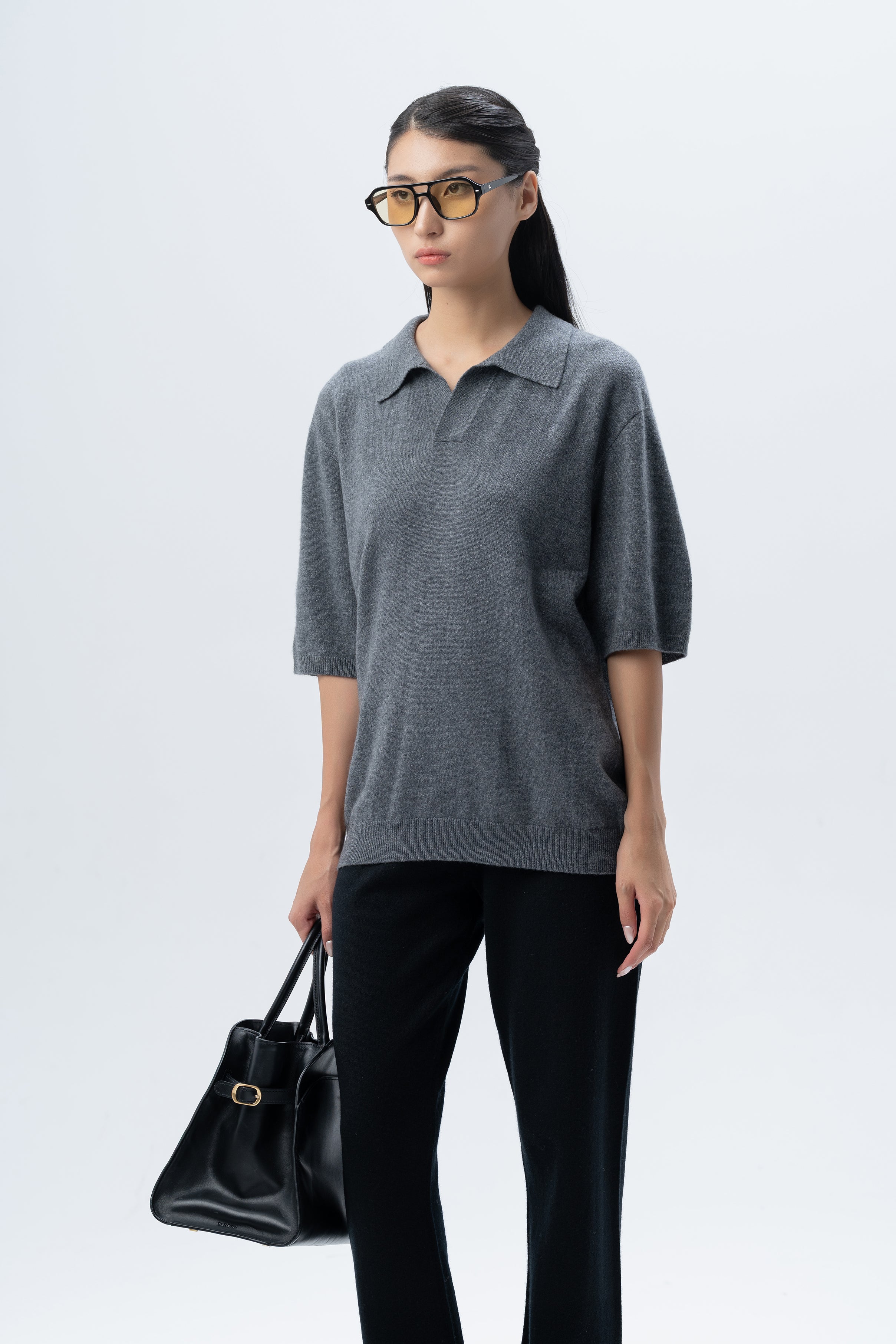 Tonot Sleeveless Grey Polo