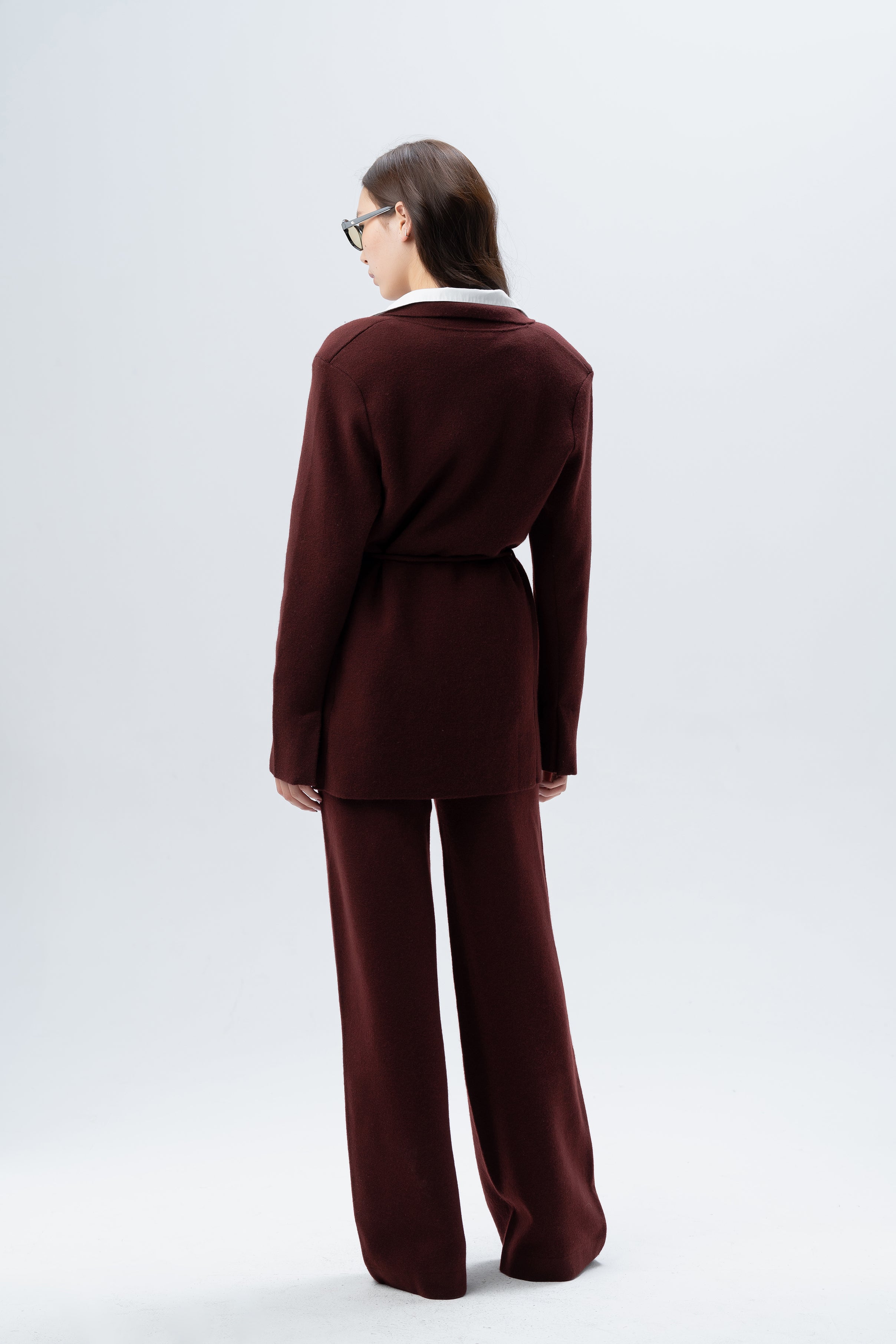 Tonot Burgundy Cashmere Blazer