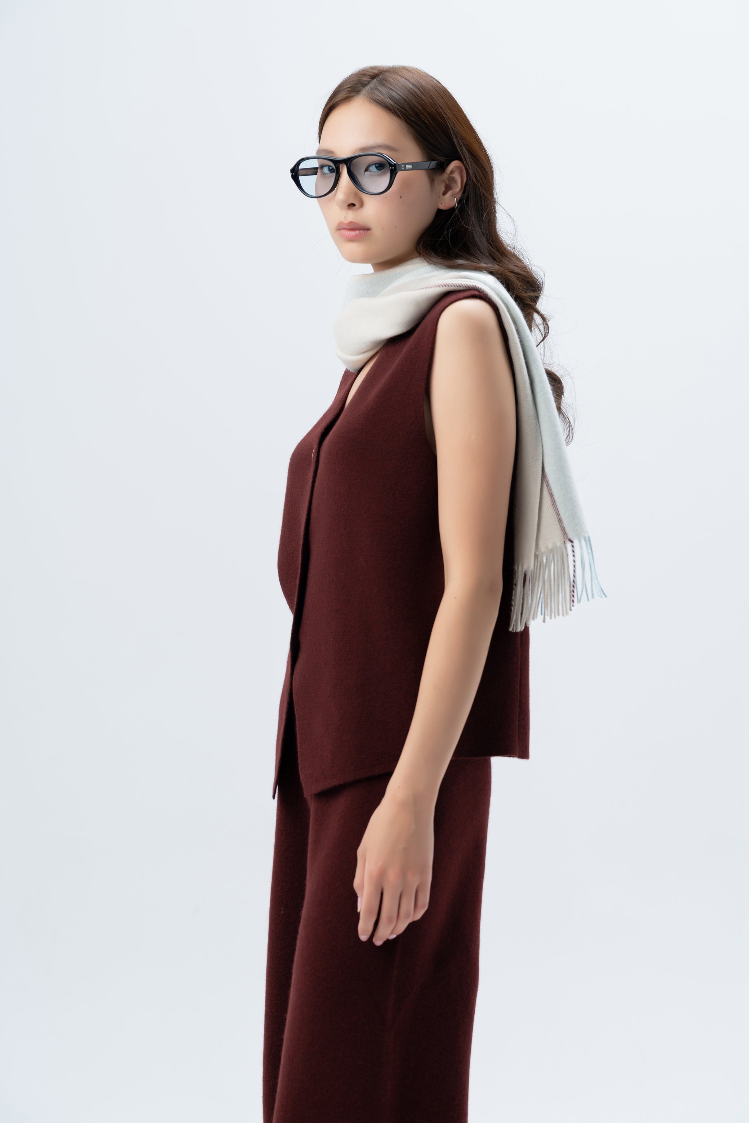Tonot Burgundy Cashmere Vest