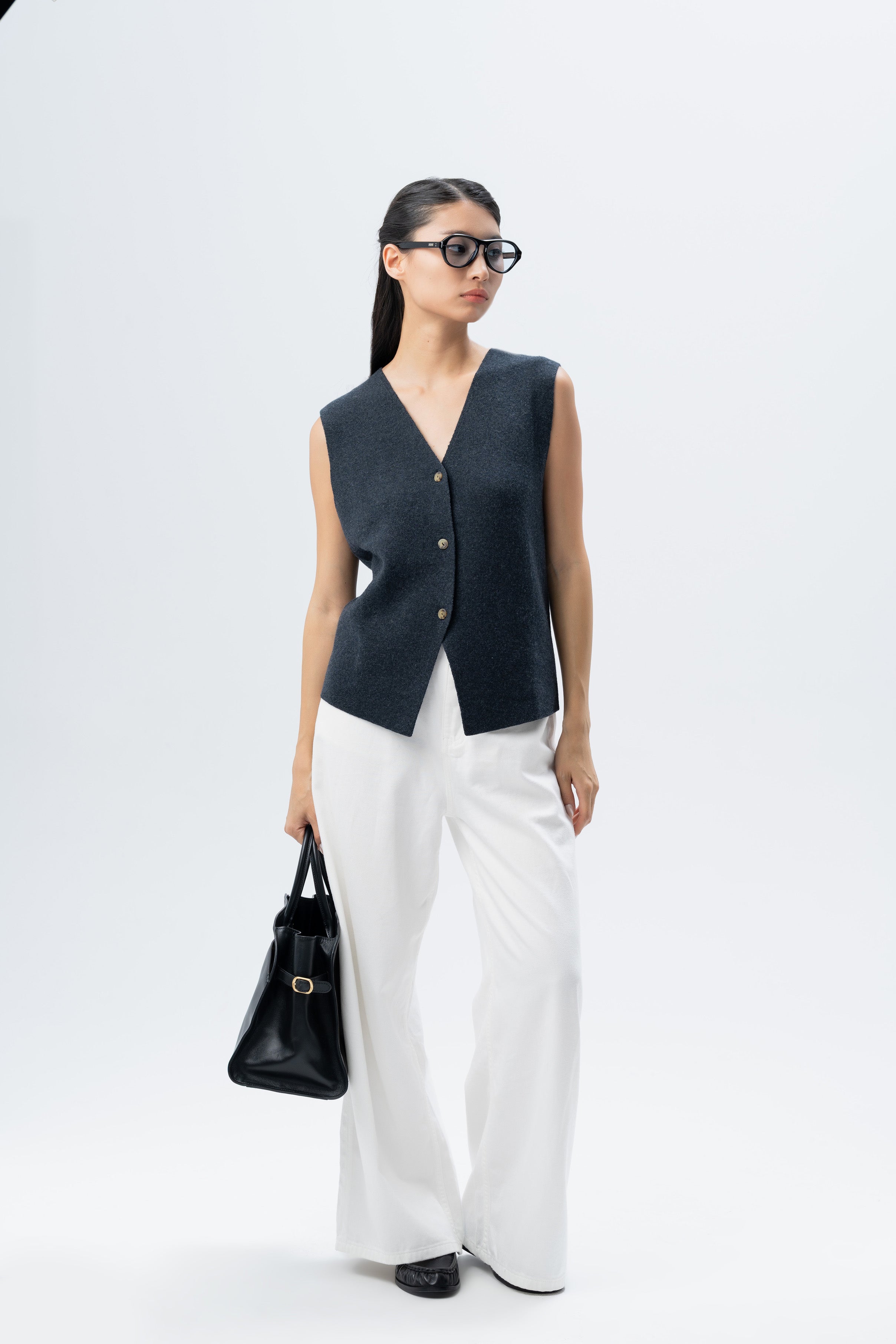 V-Neck Cashmere Vest