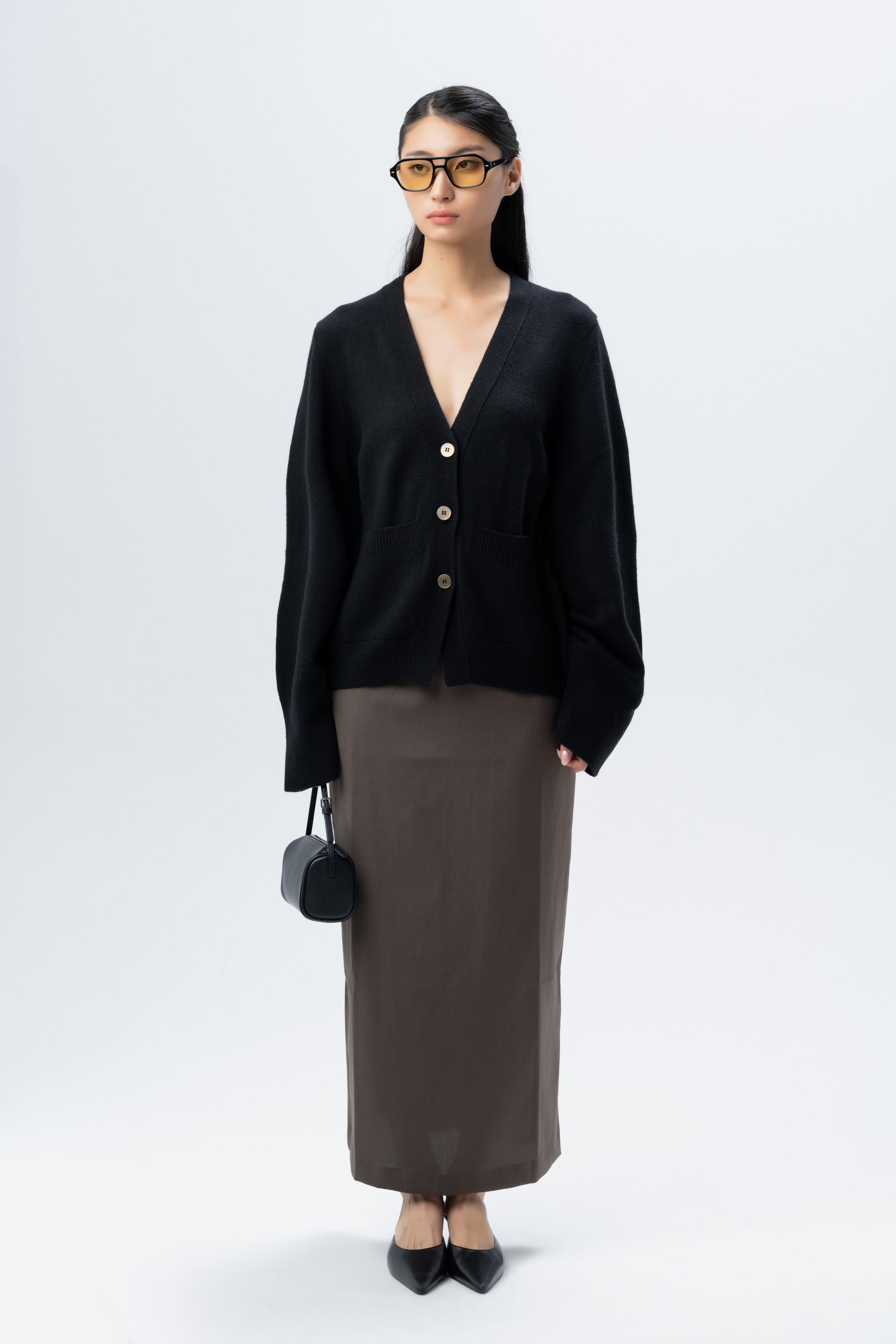 Tana Knitwear Black V-Neck Cardigan