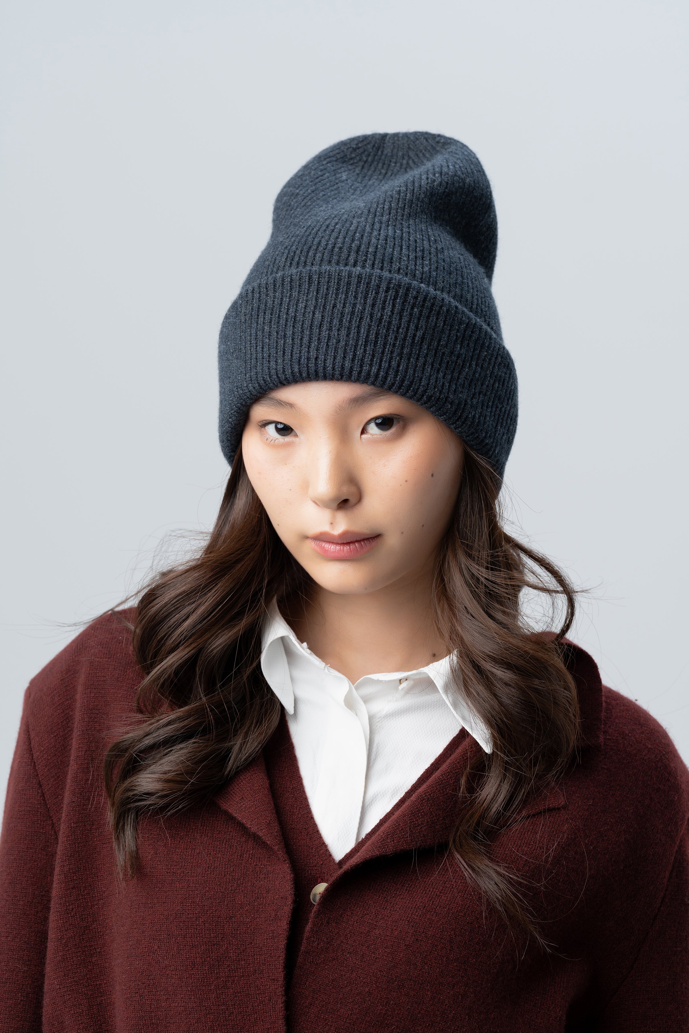 Dark Grey Cashmere Beanie