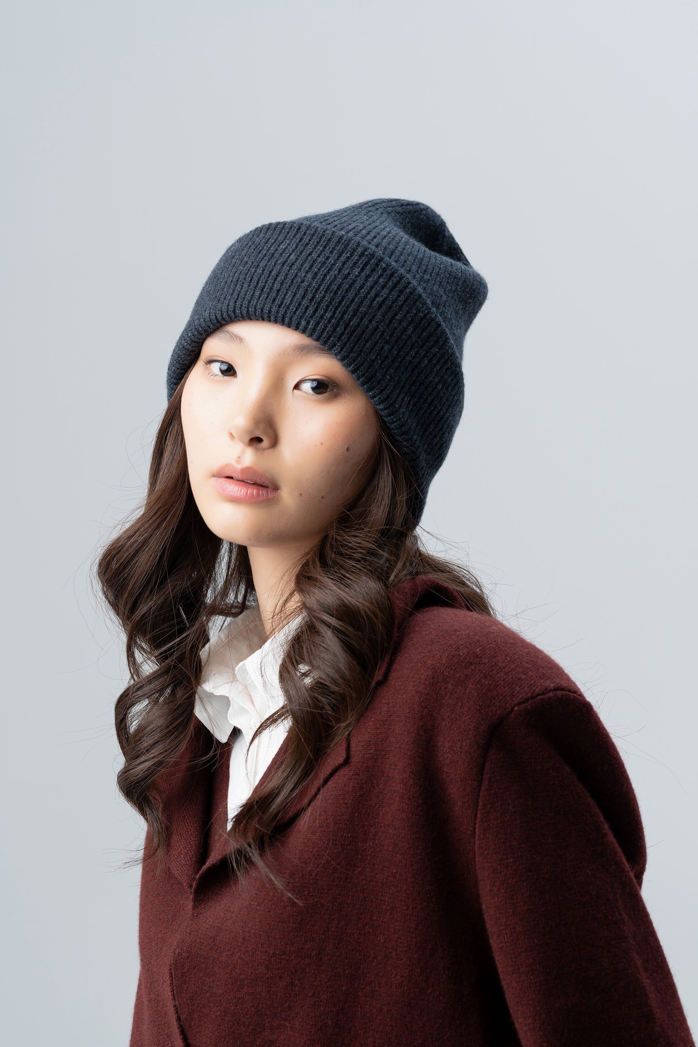 Dark Grey Cashmere Beanie