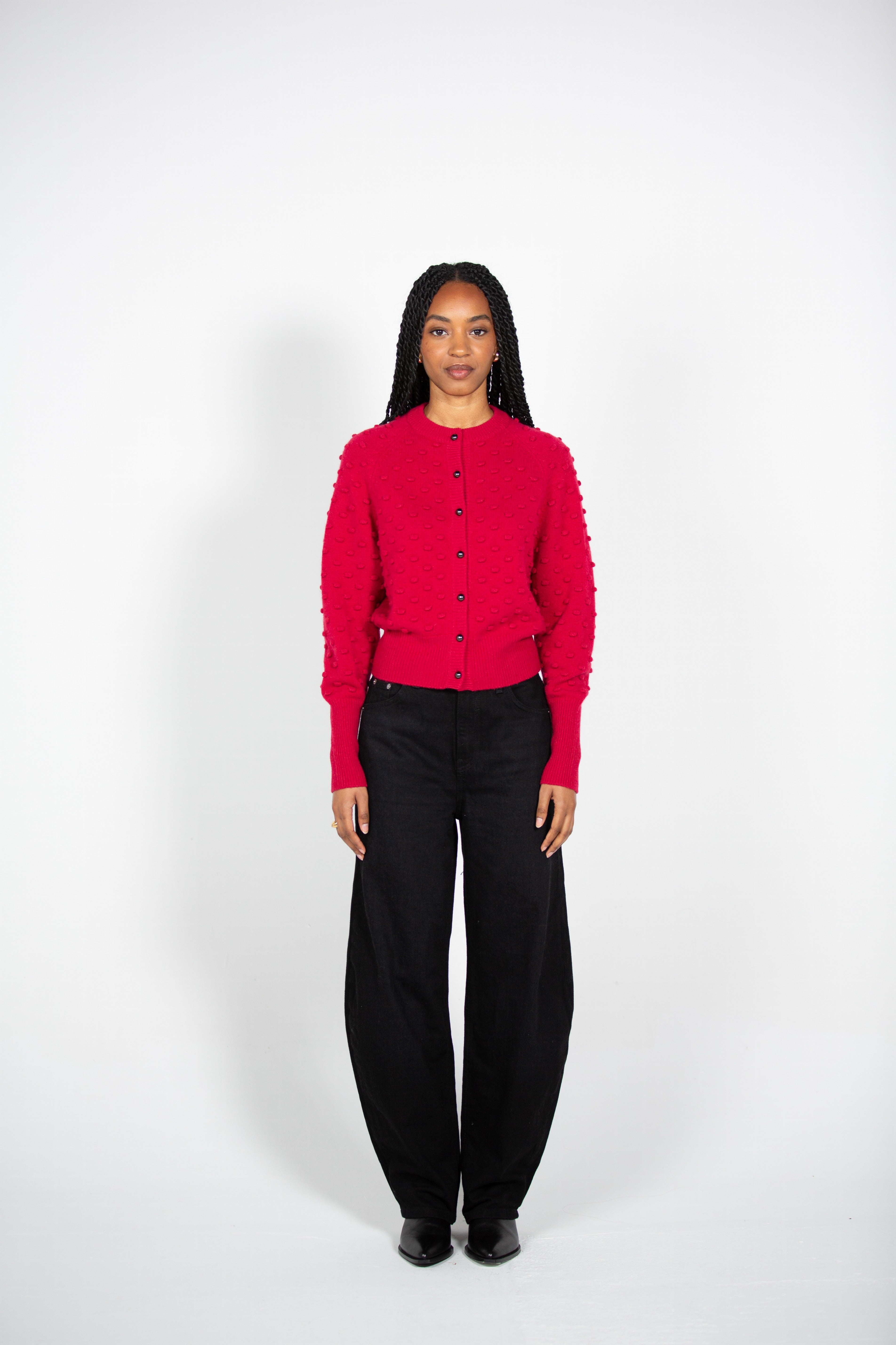 Tonot's Textured Button-Up Cardigan