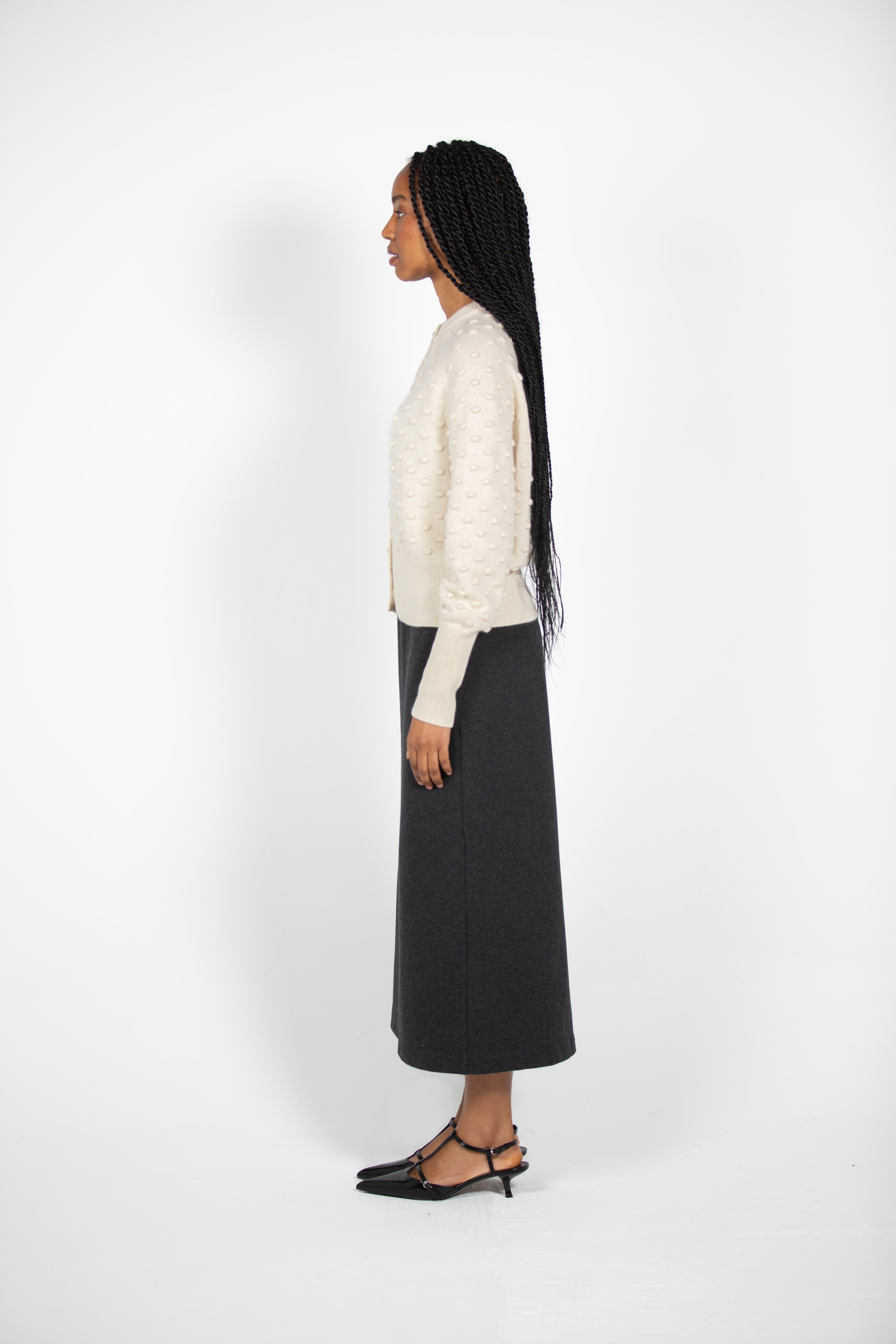 Tonot's Textured Button-Up Cardigan