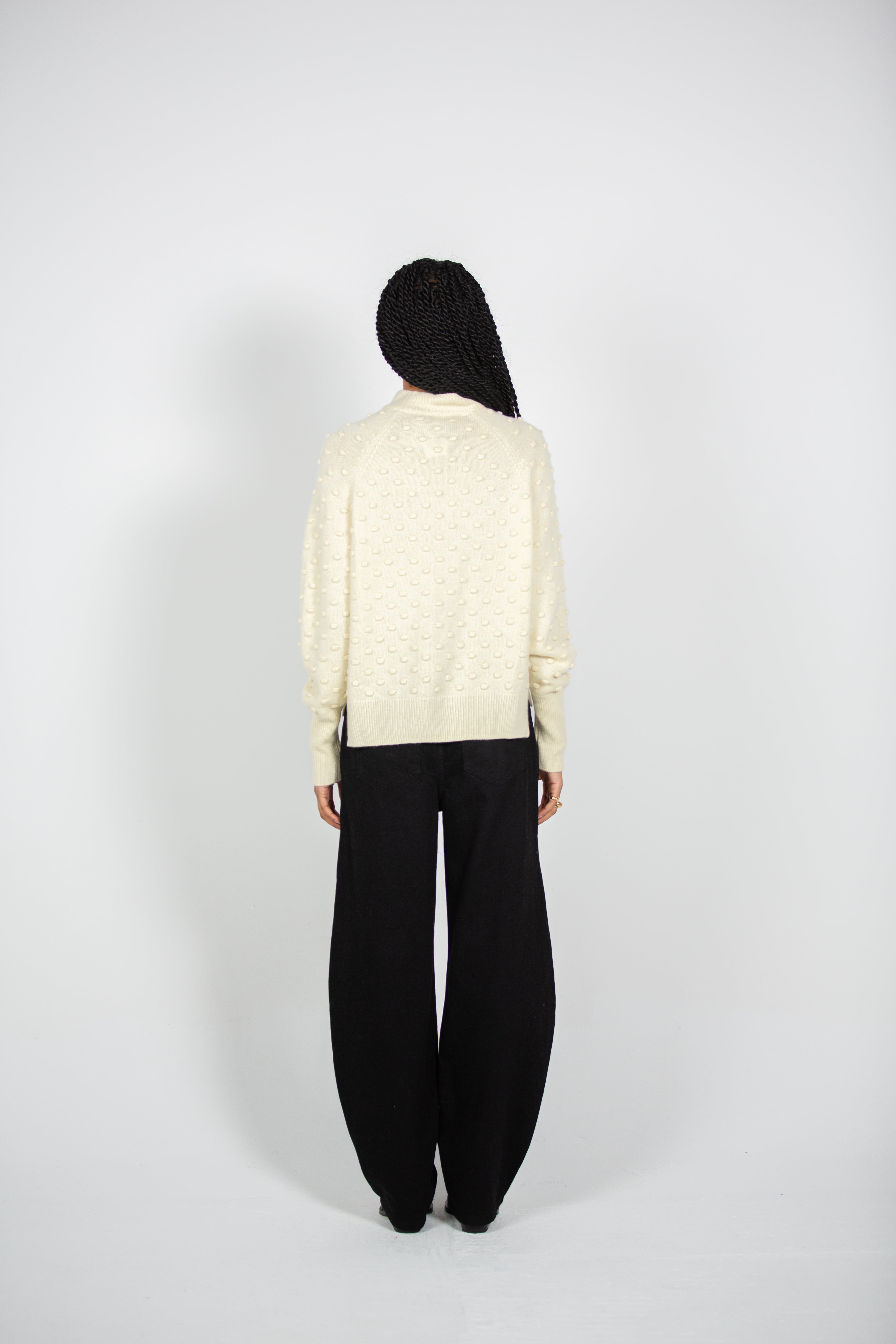 Tonot's Textured Cream-Colored Sweater