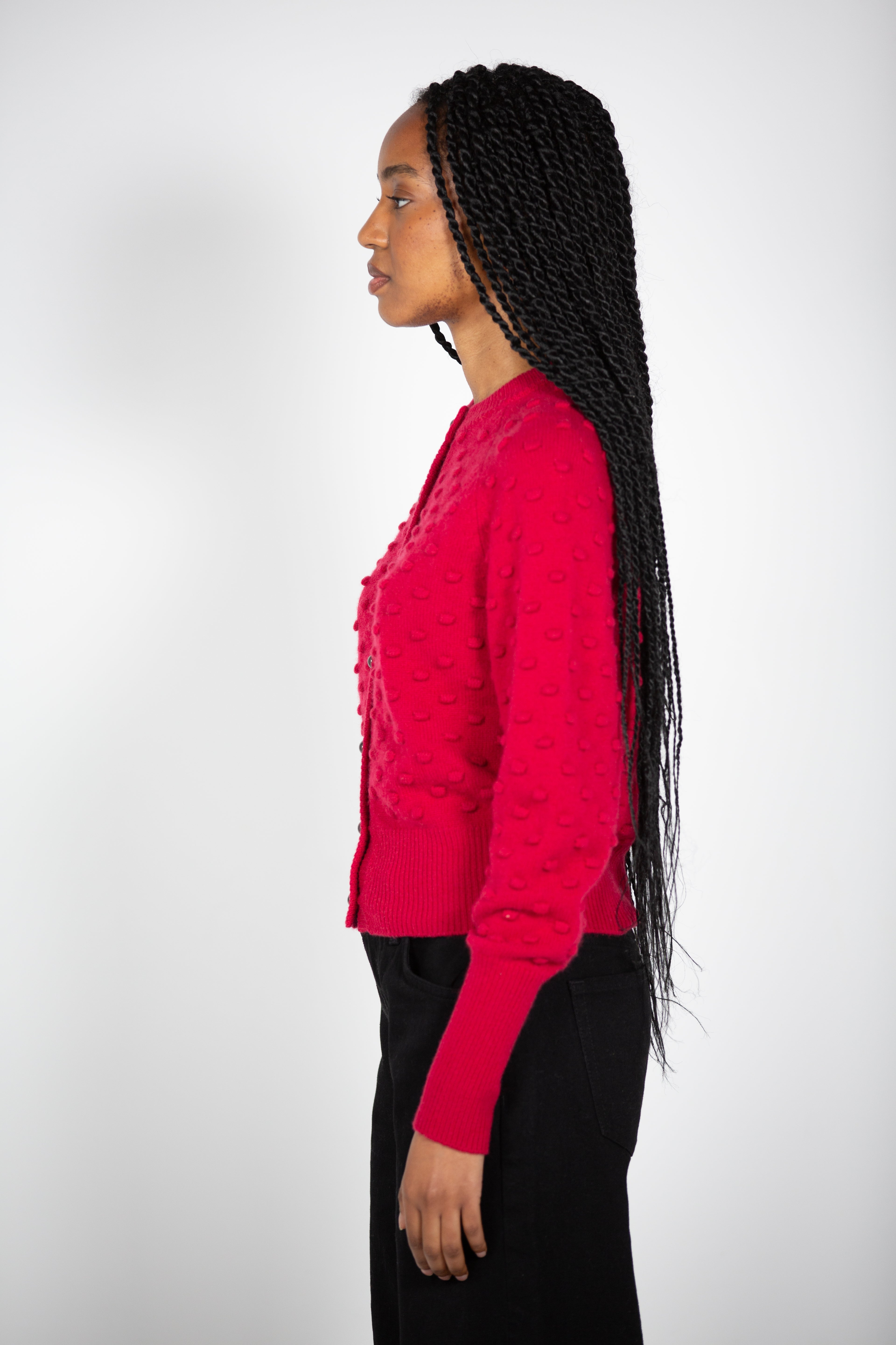 Tonot's Textured Button-Up Cardigan