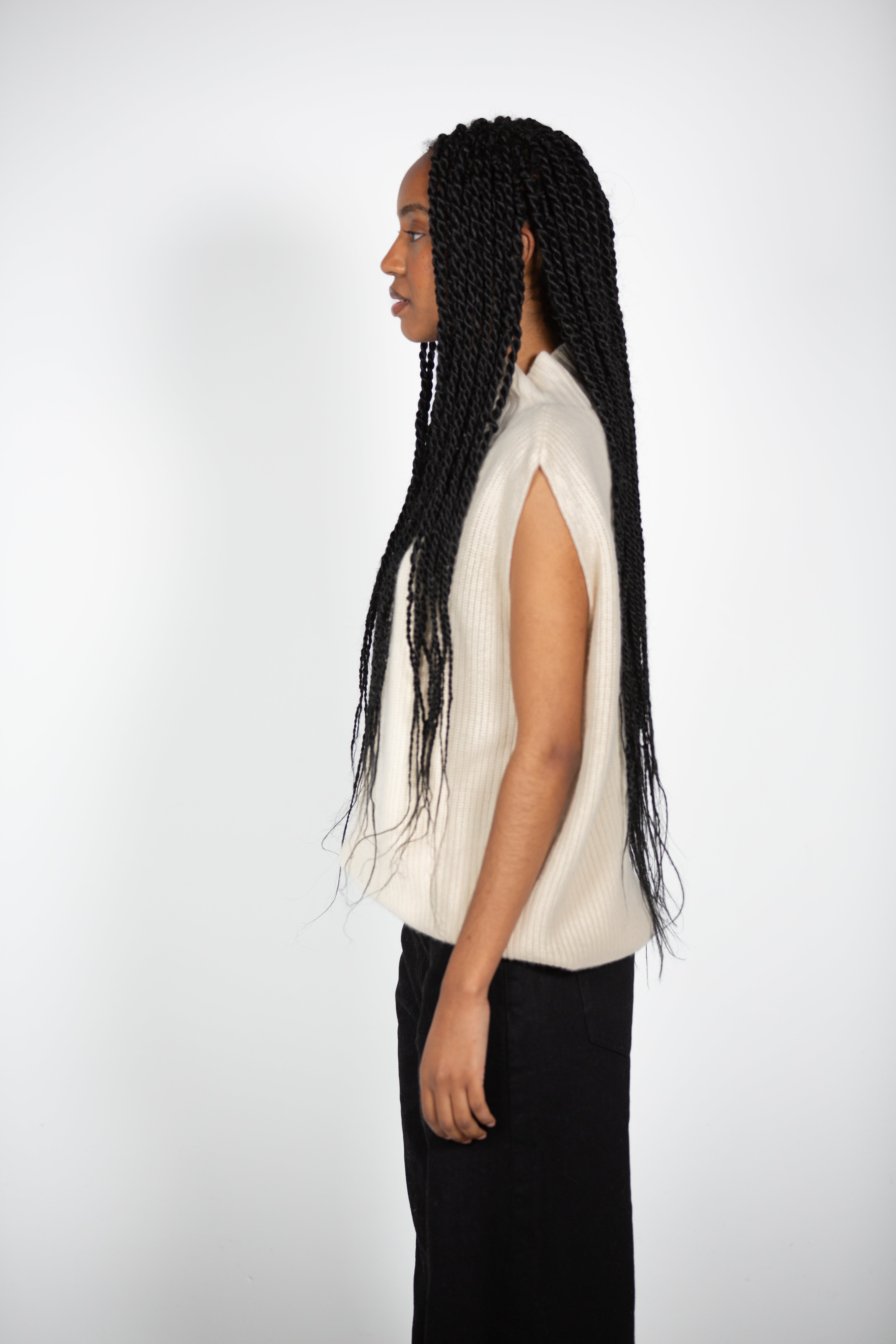 Zuzu's Ribbed Sleeveless Knit Top