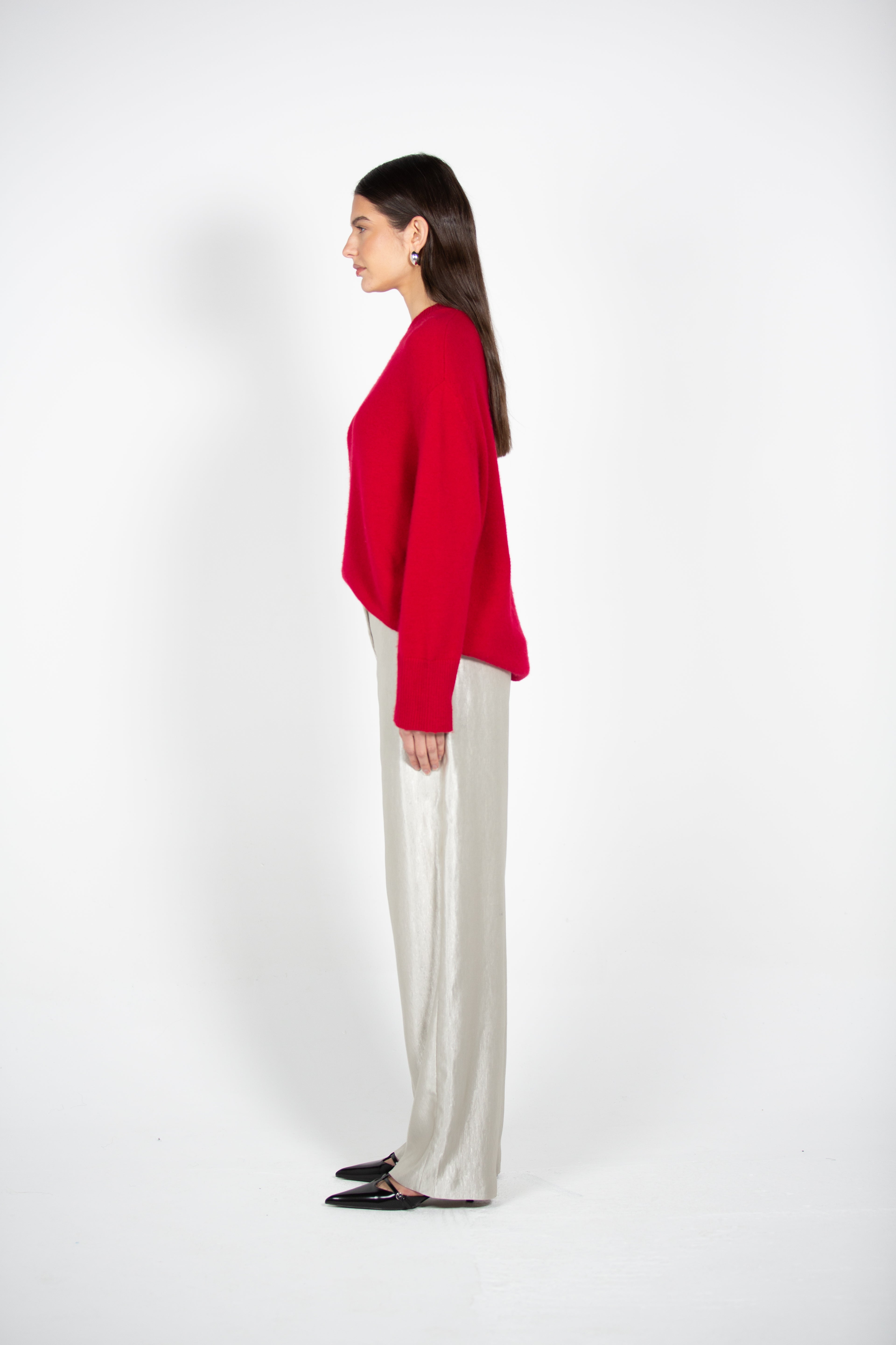 Tana Knitwear's Red Oversized Sweater