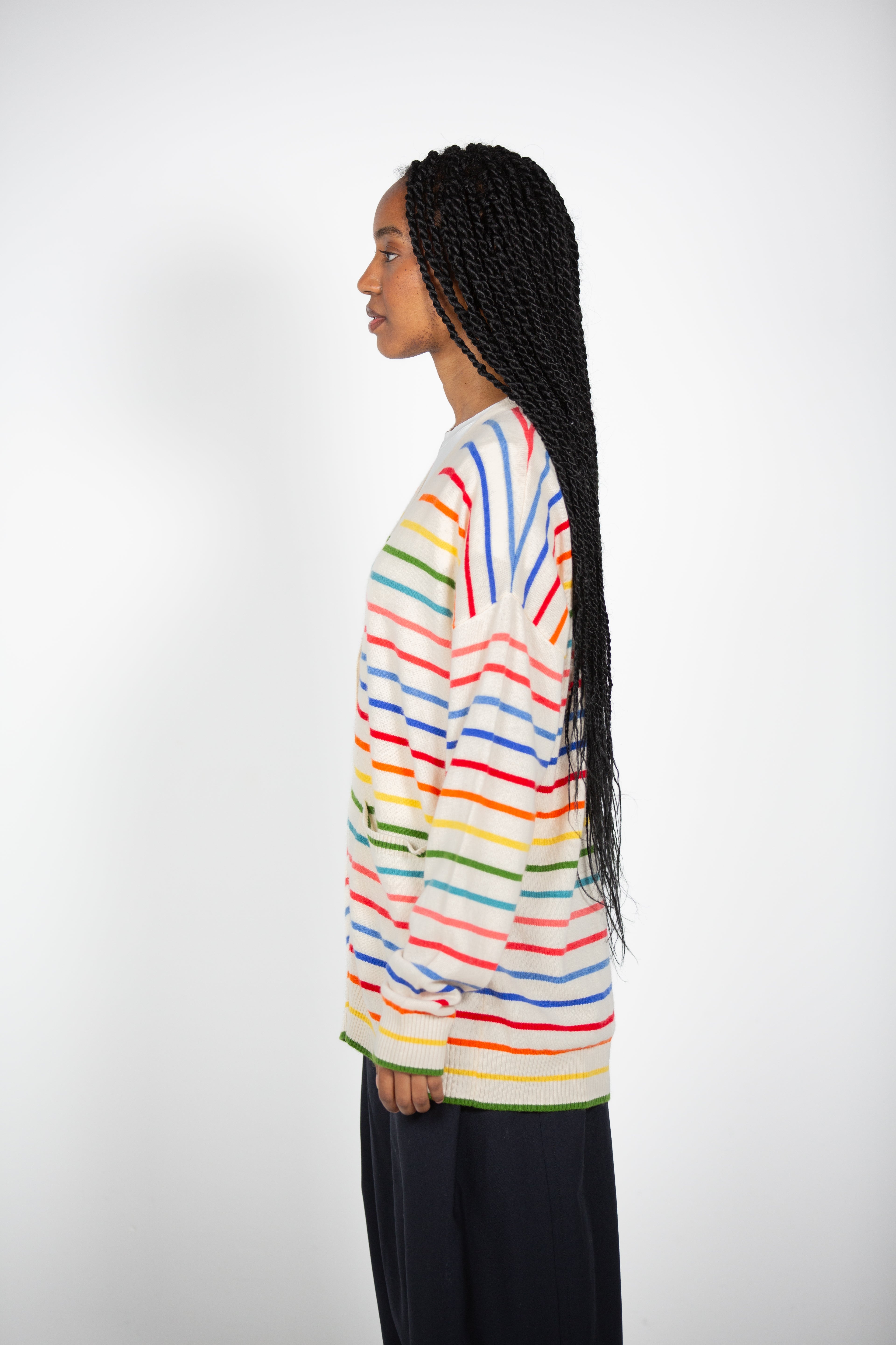 Zuzu's Multi Color Striped Cardigan