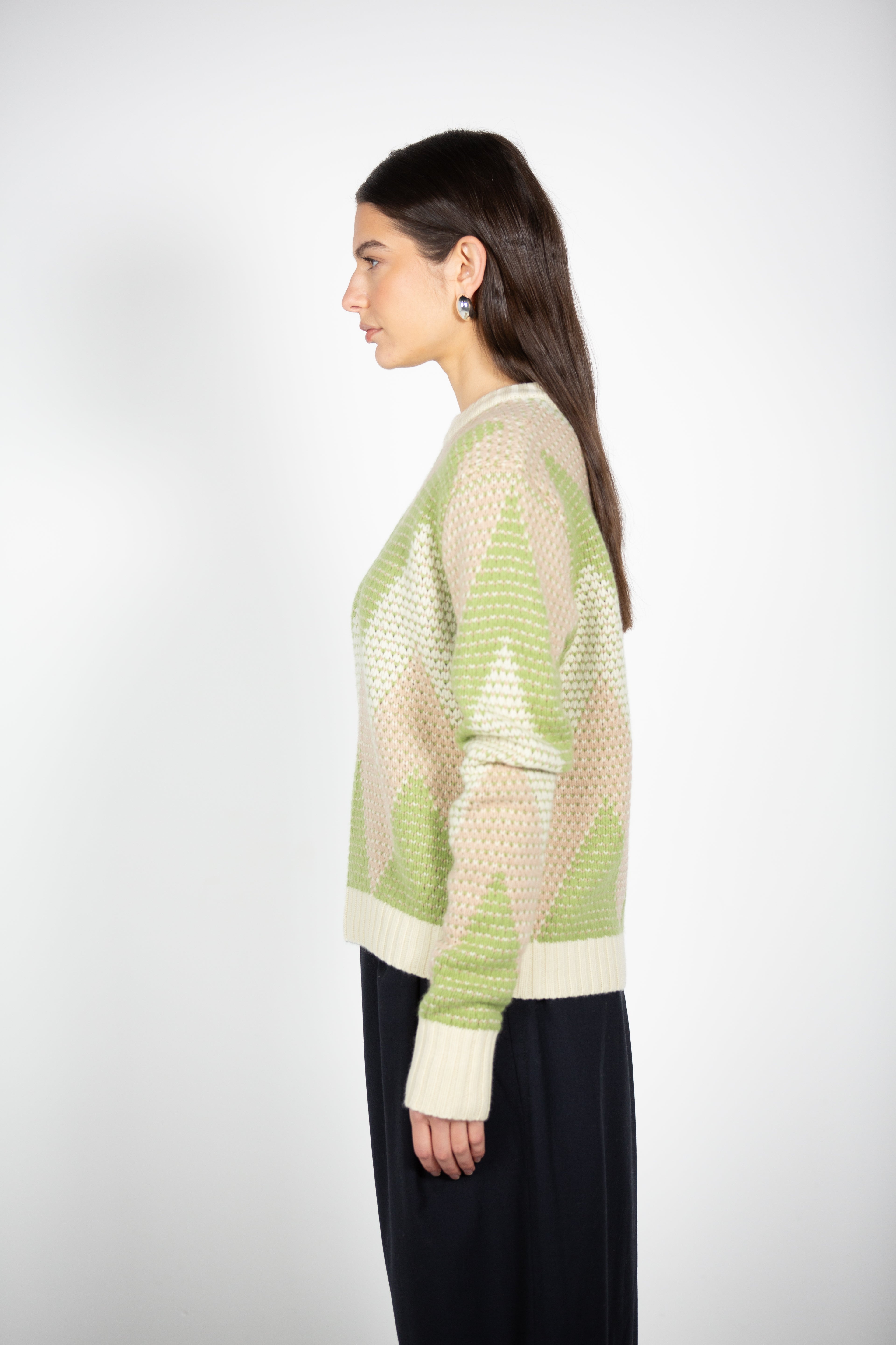 Tonot's Chevron Patterned Unisex Sweater