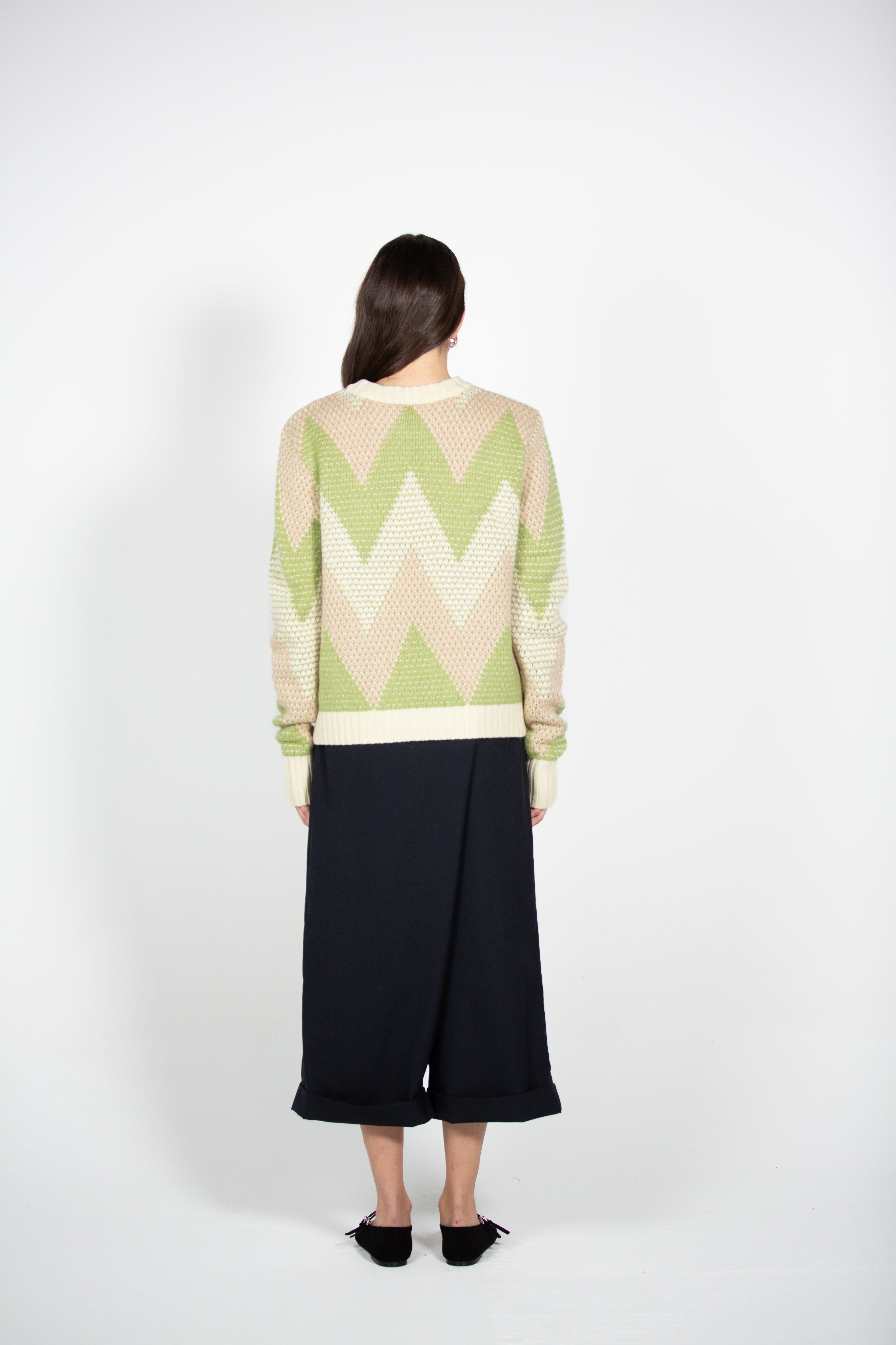 Tonot's Chevron Patterned Unisex Sweater