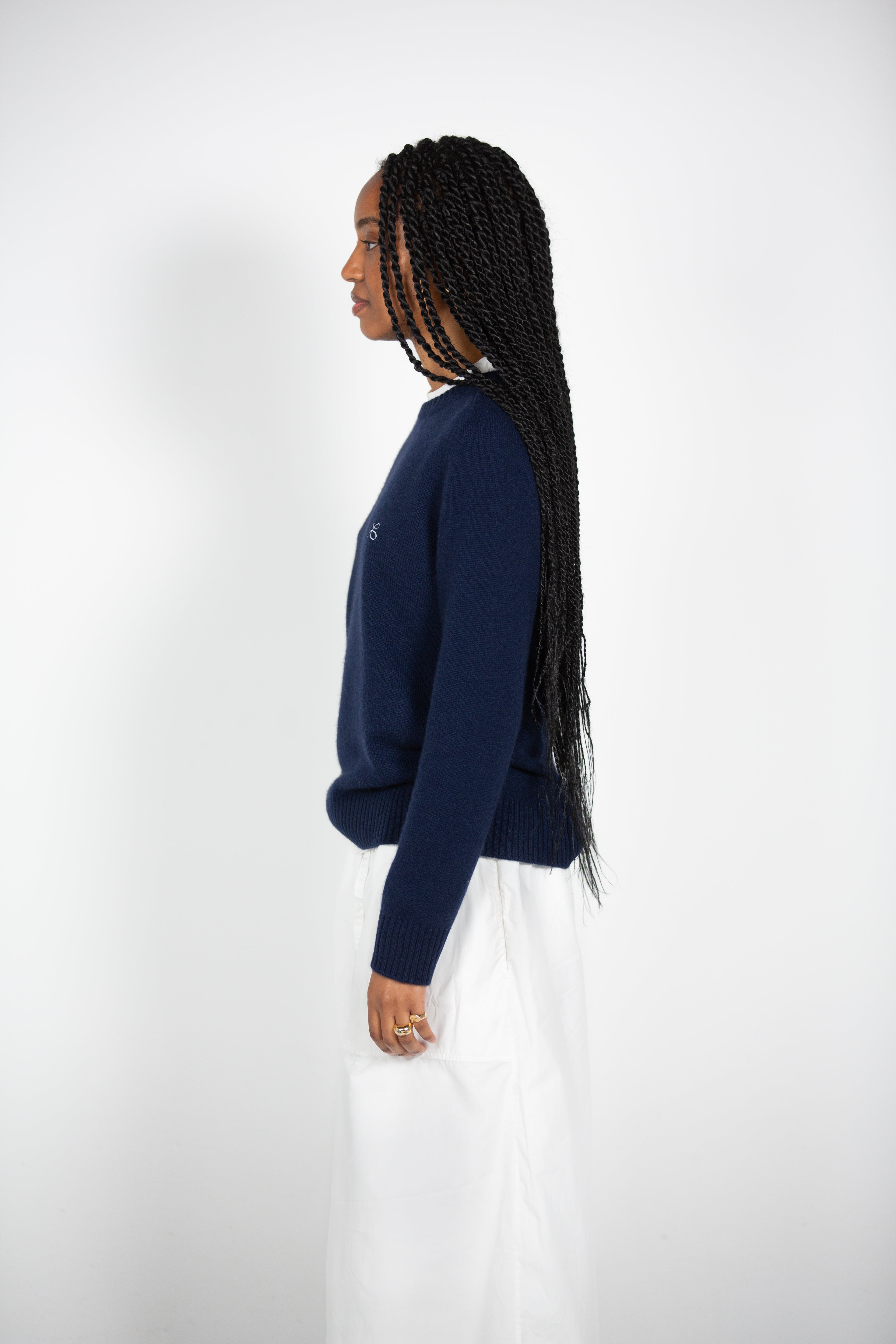 Calin's Navy O-Neck Jumper