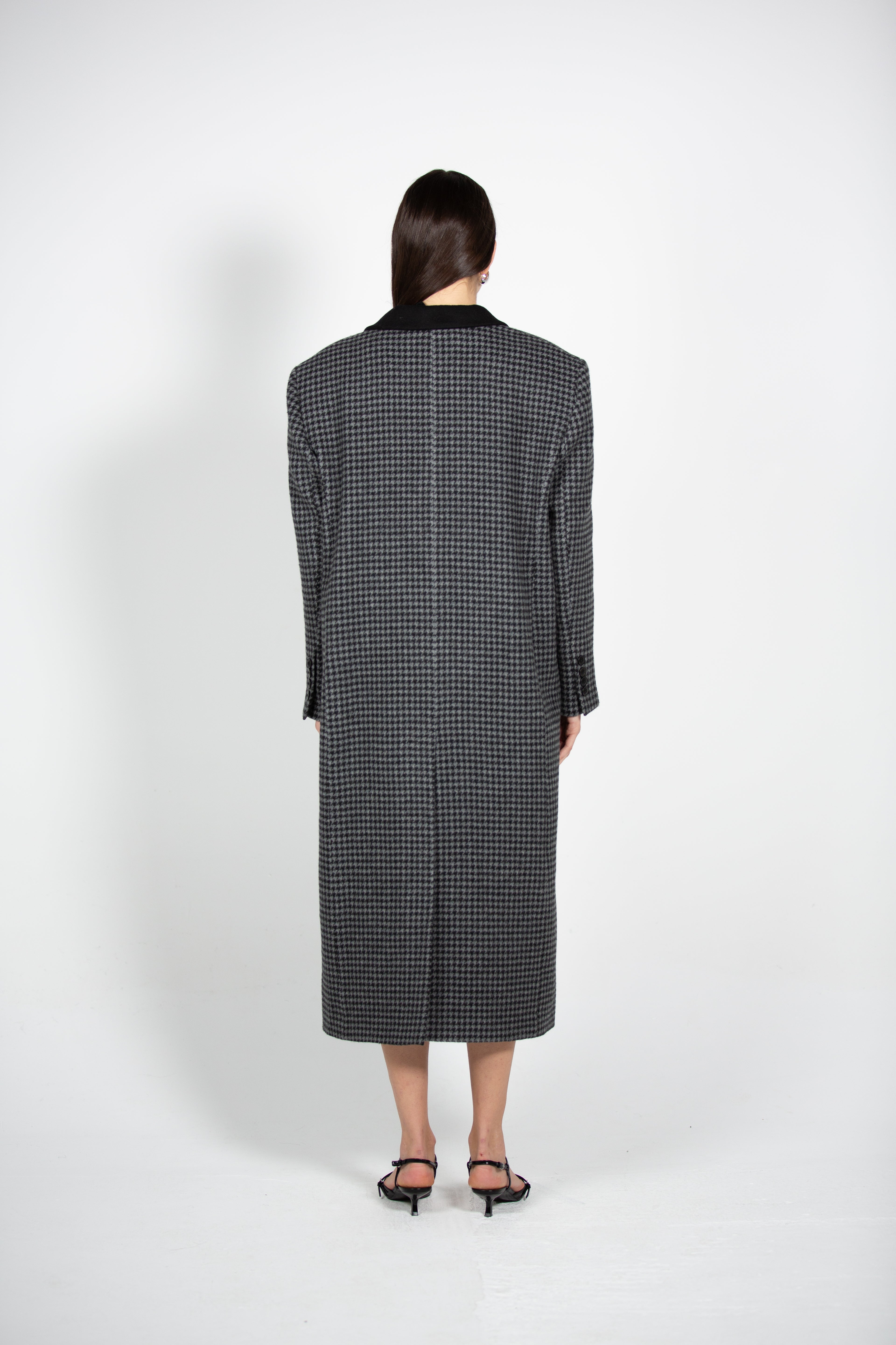 Noemi's Houndstooth Maxi Coat