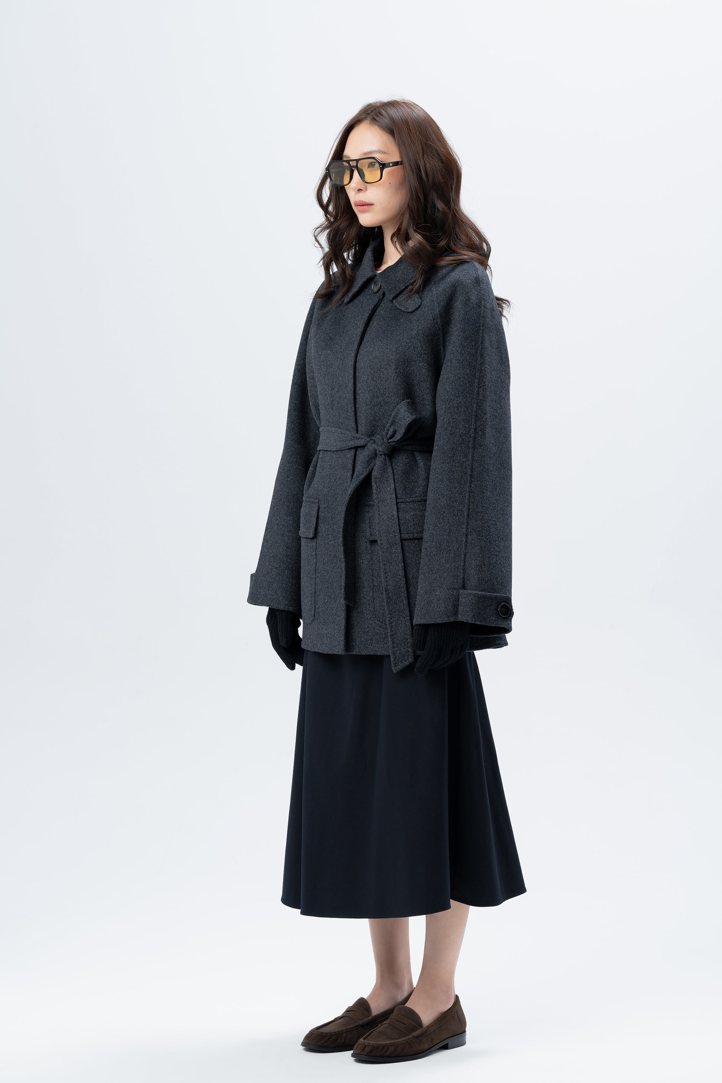 Bodios Belted Grey Coat