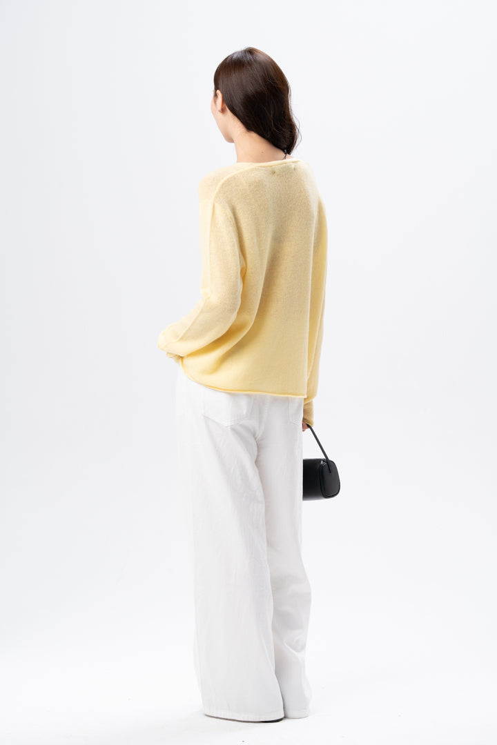 Bodios Yellow V-Neck Jumper
