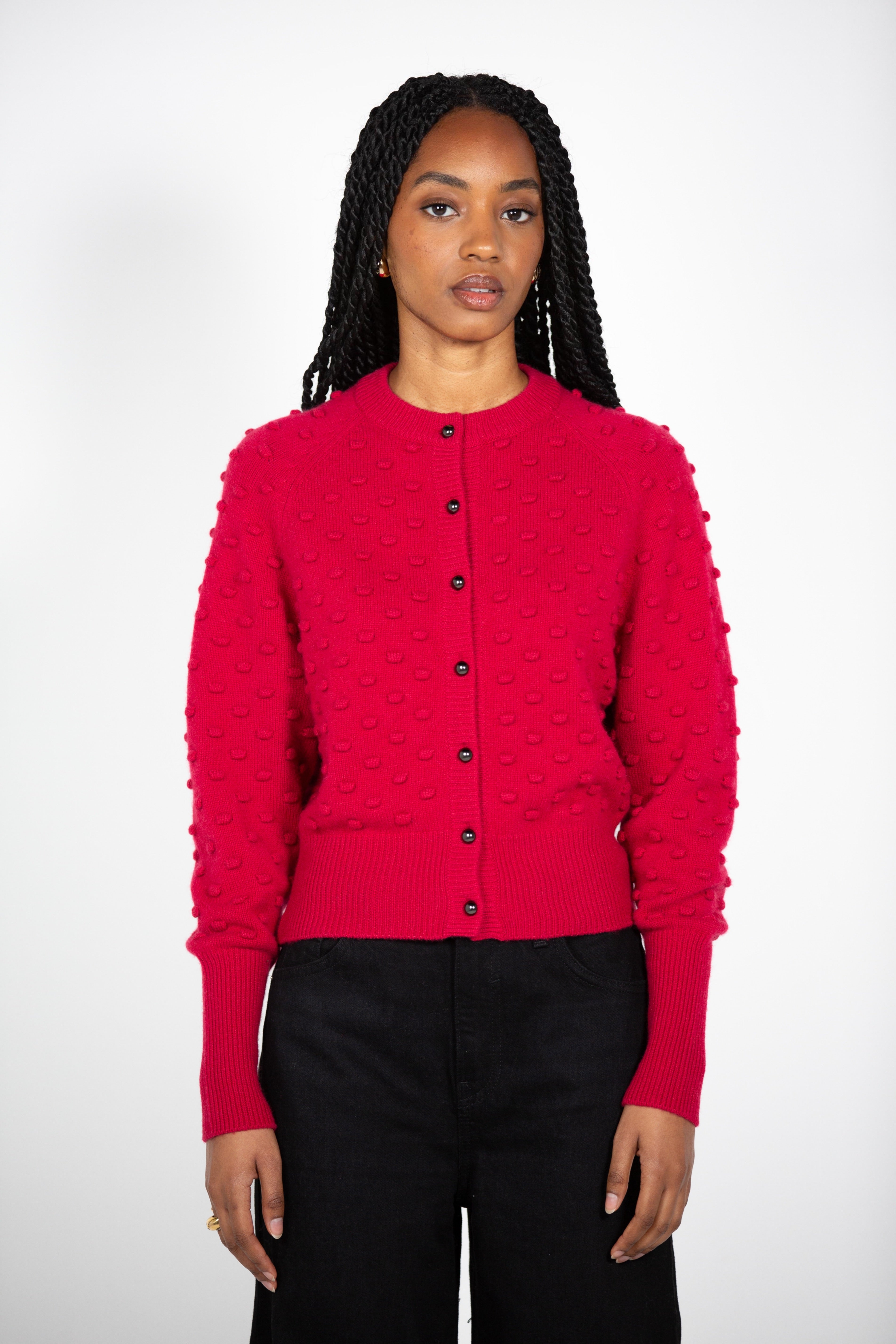 Tonot's Textured Button-Up Cardigan
