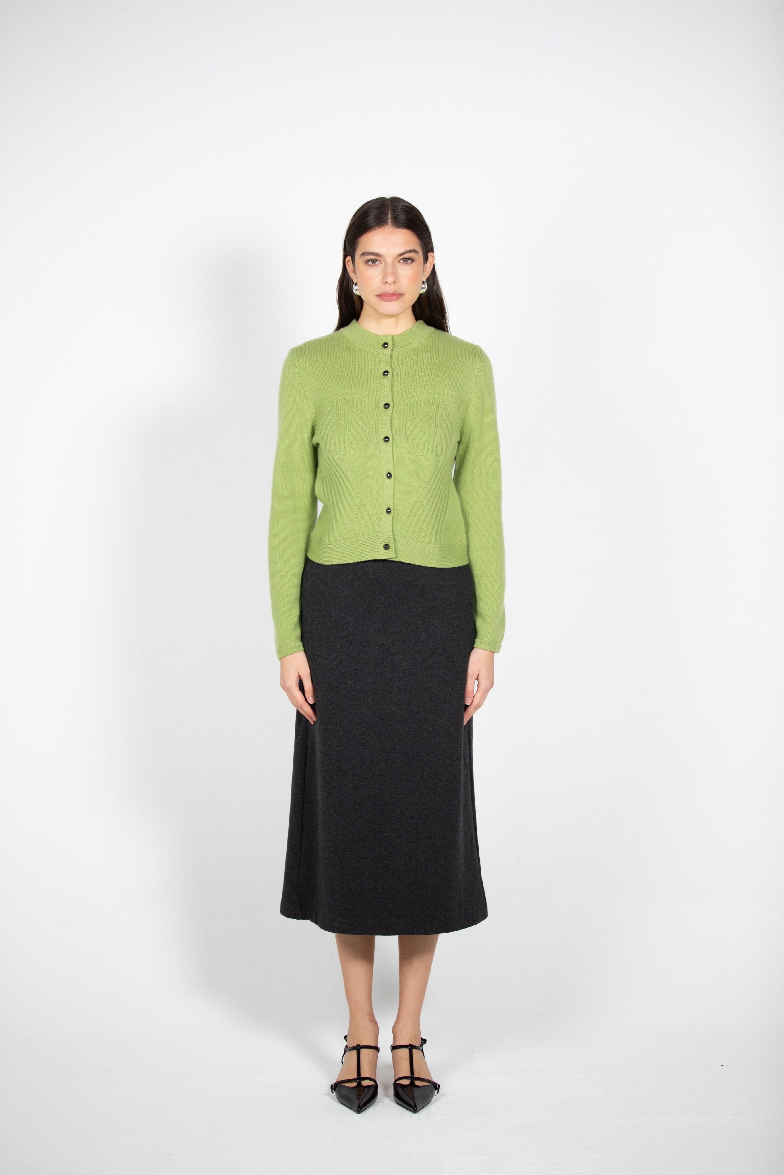 Tonot's Light Green Button Up Cardigan