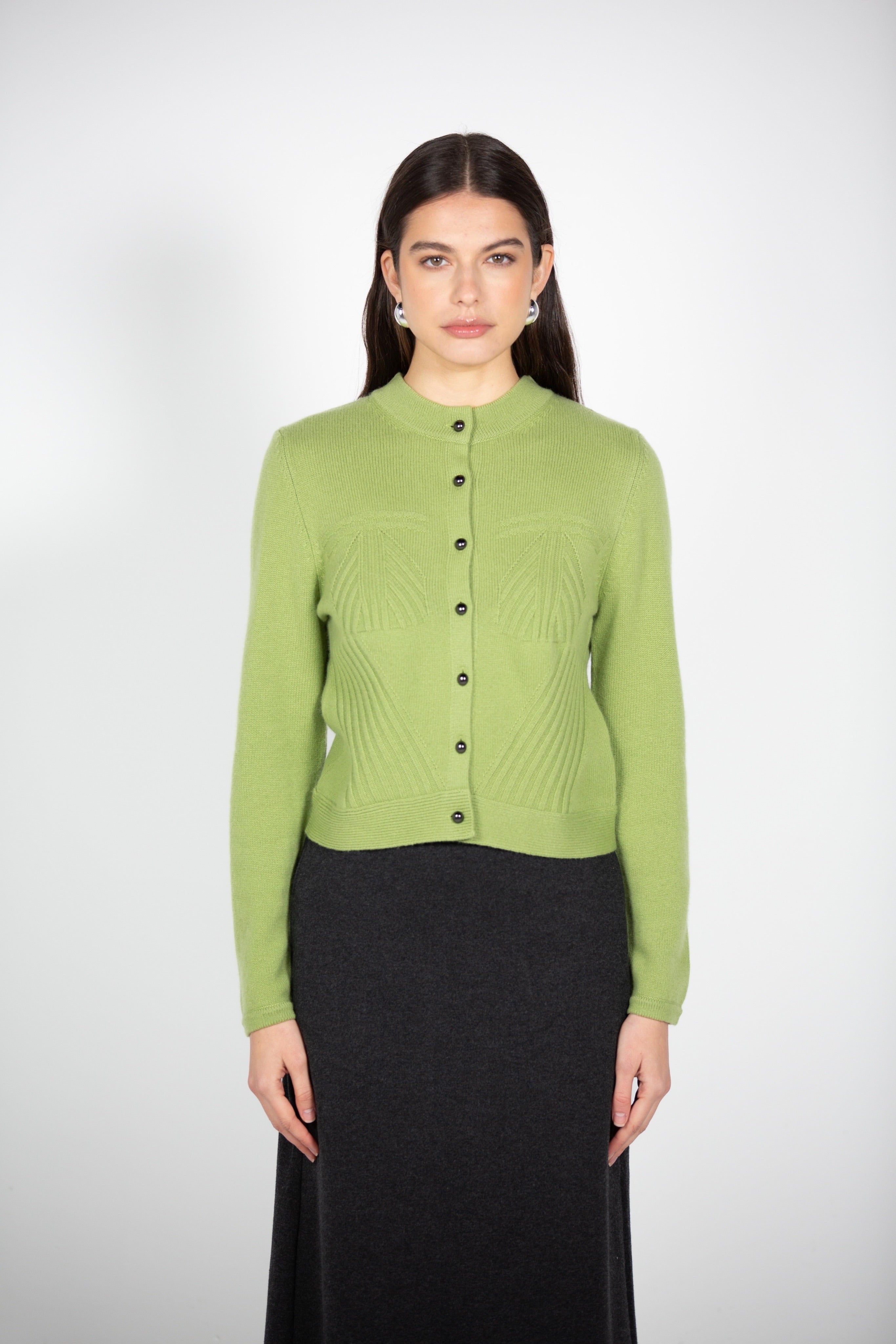 Tonot's Light Green Button Up Cardigan