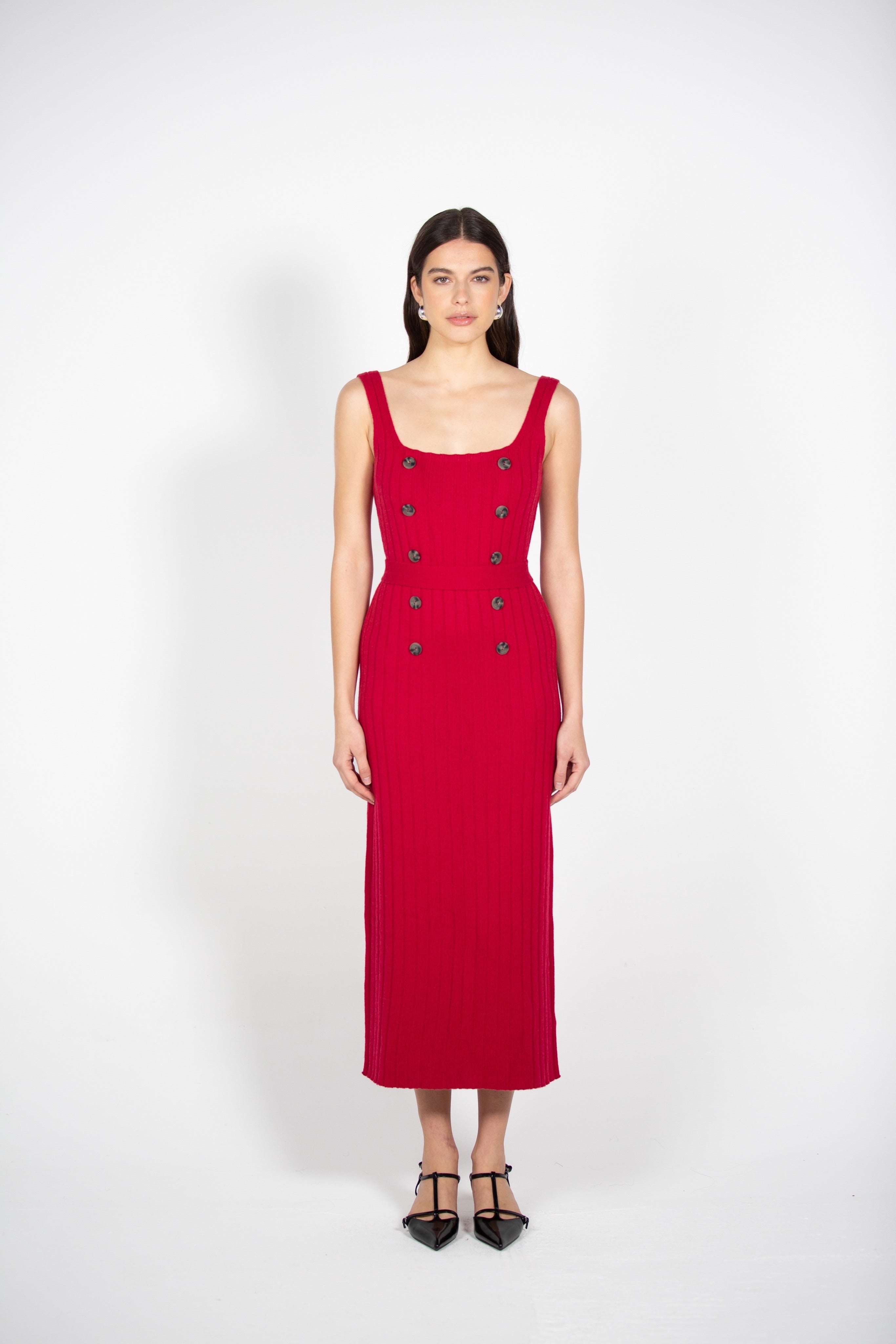 Tonot's Red Button Dress