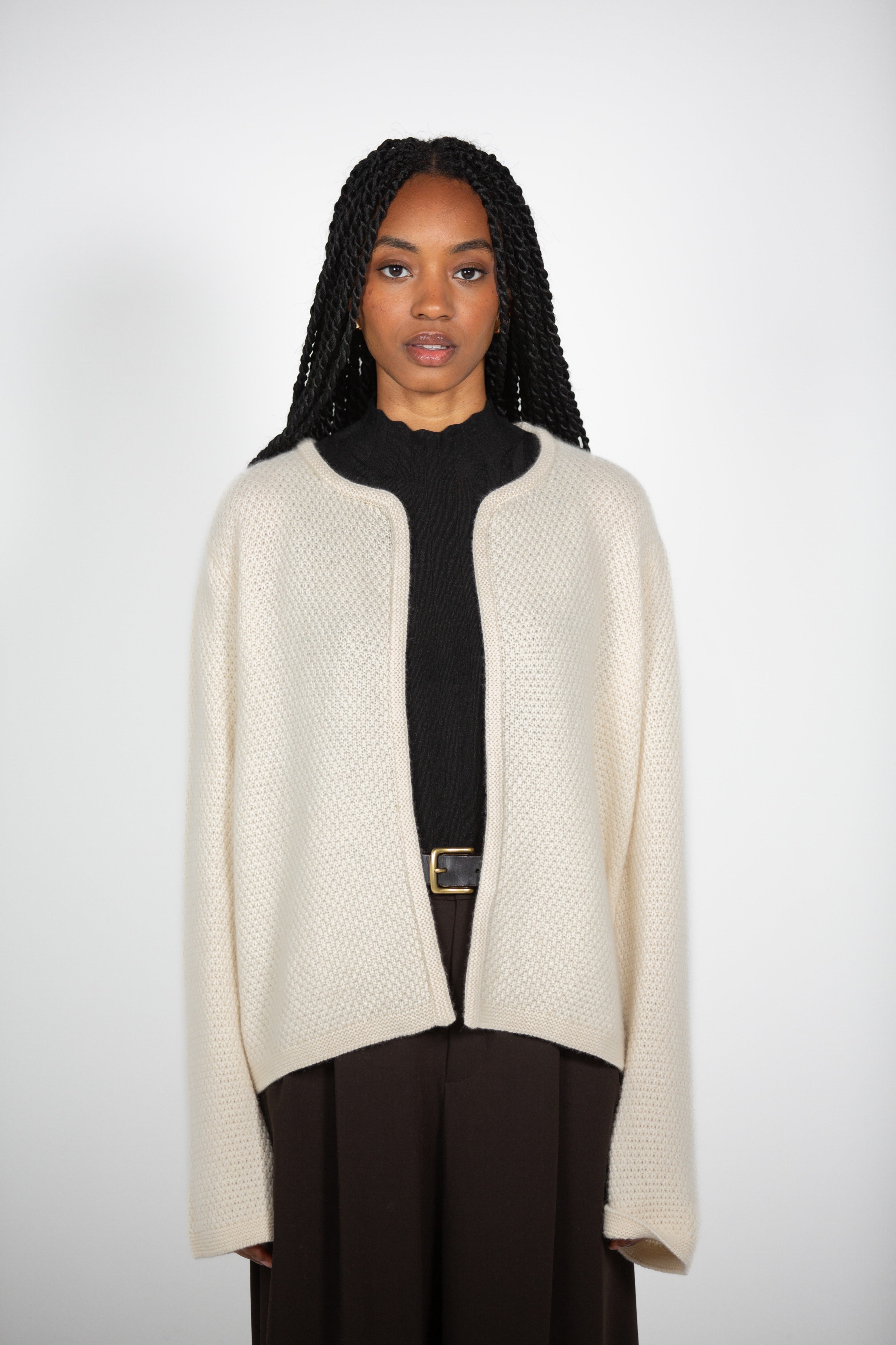 Tonot's White Blazer like Cardigan