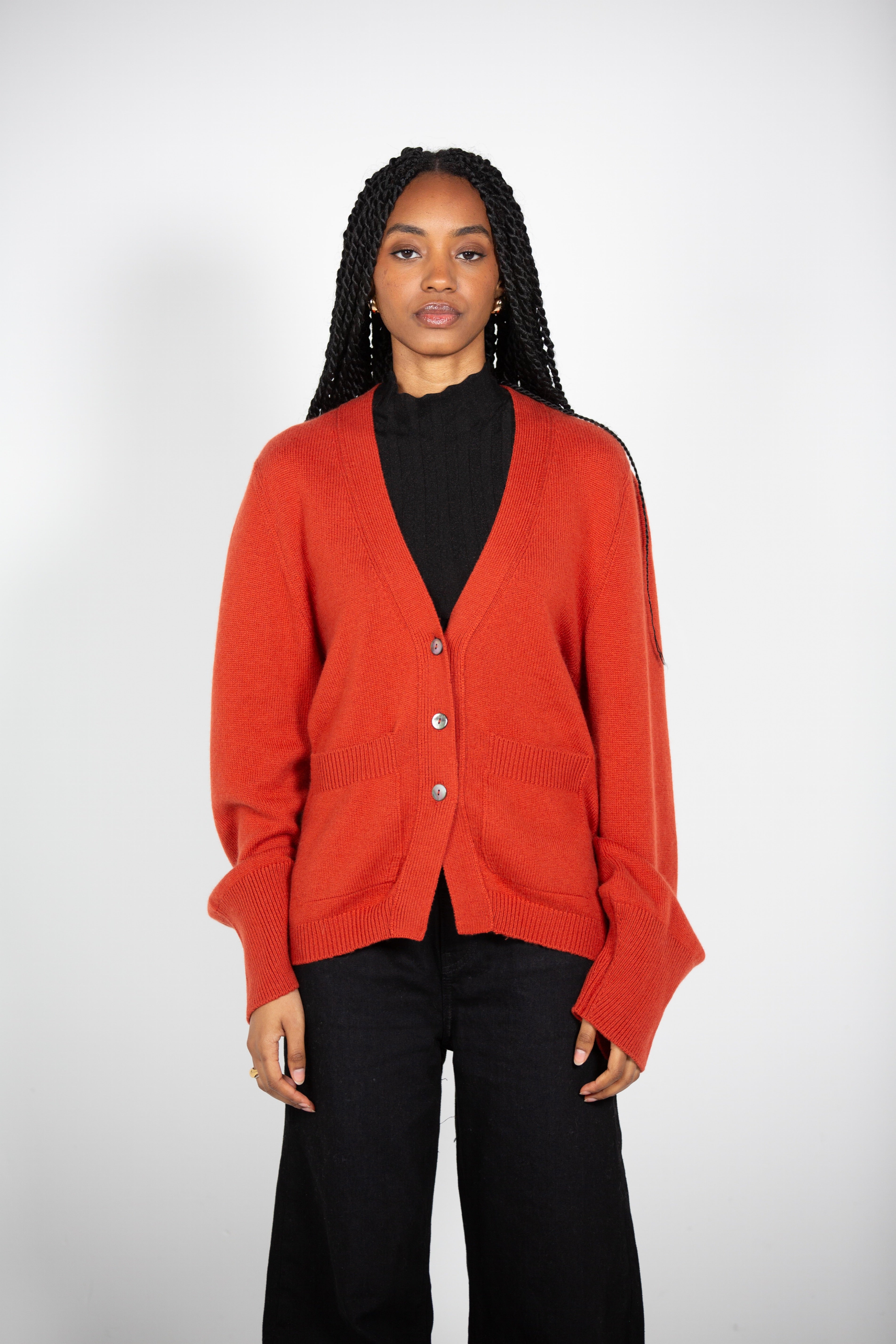 Tana's Orange Cardigan