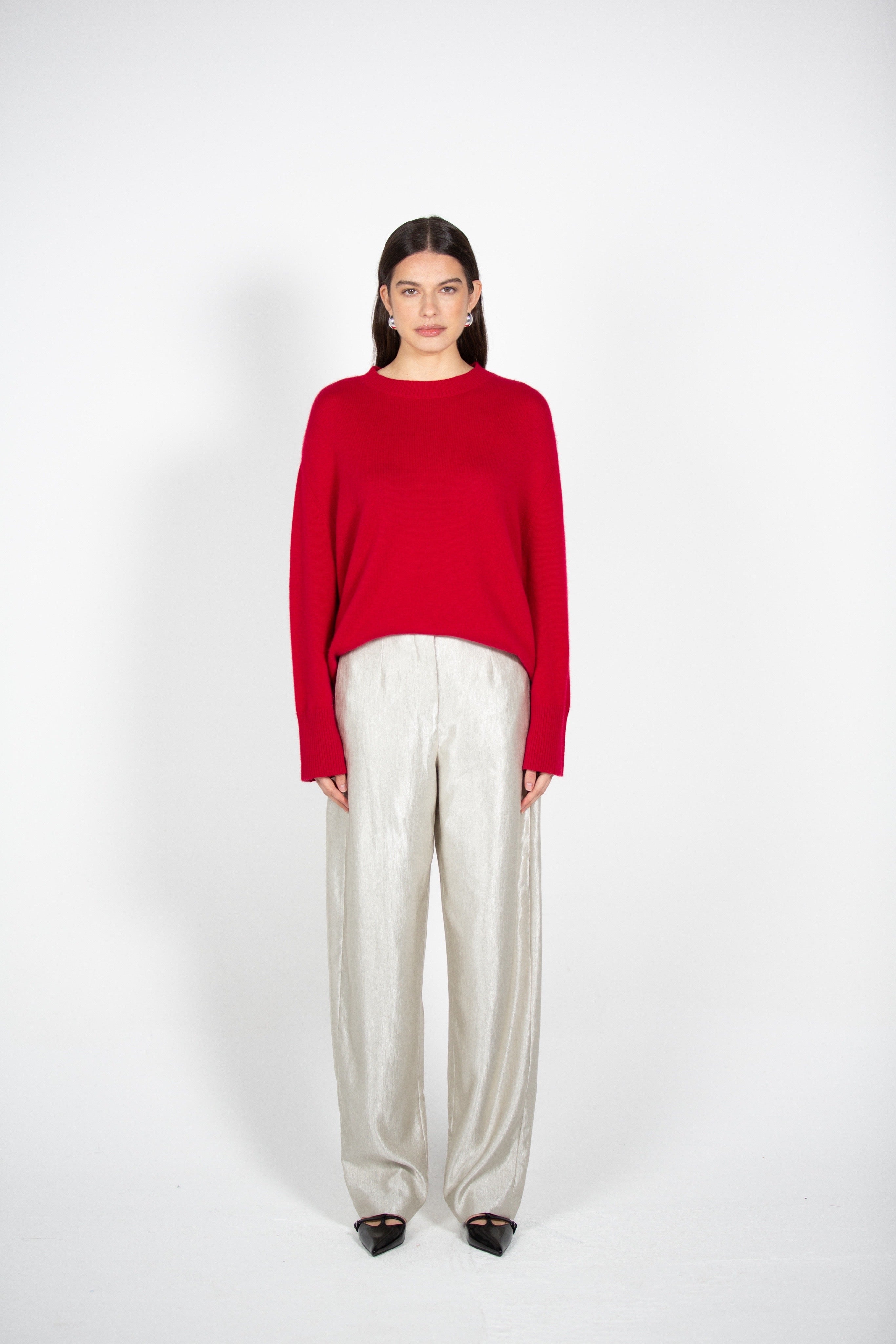 Tana Knitwear's  Red Oversized Sweater
