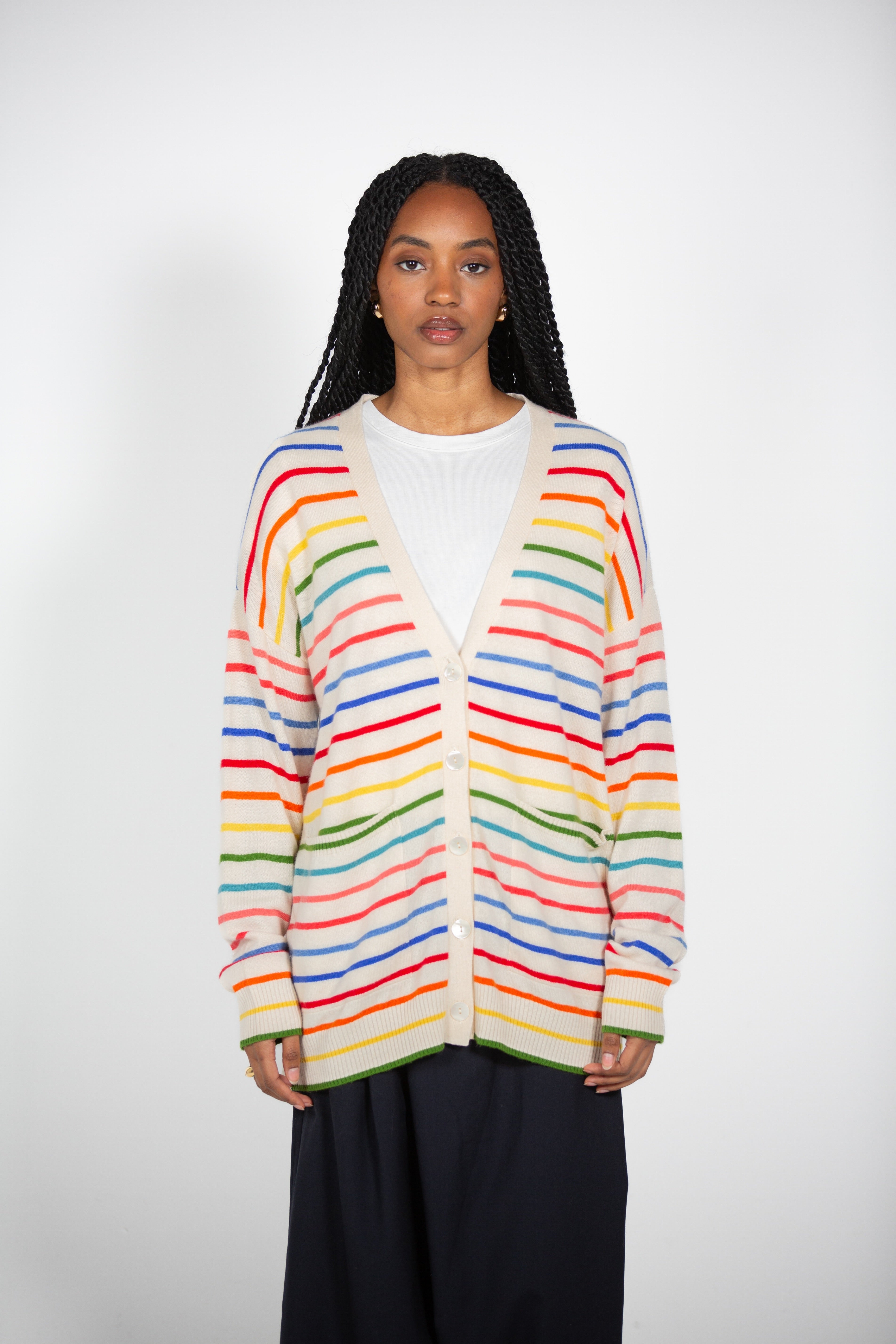 Zuzu's Multi Color Striped Cardigan
