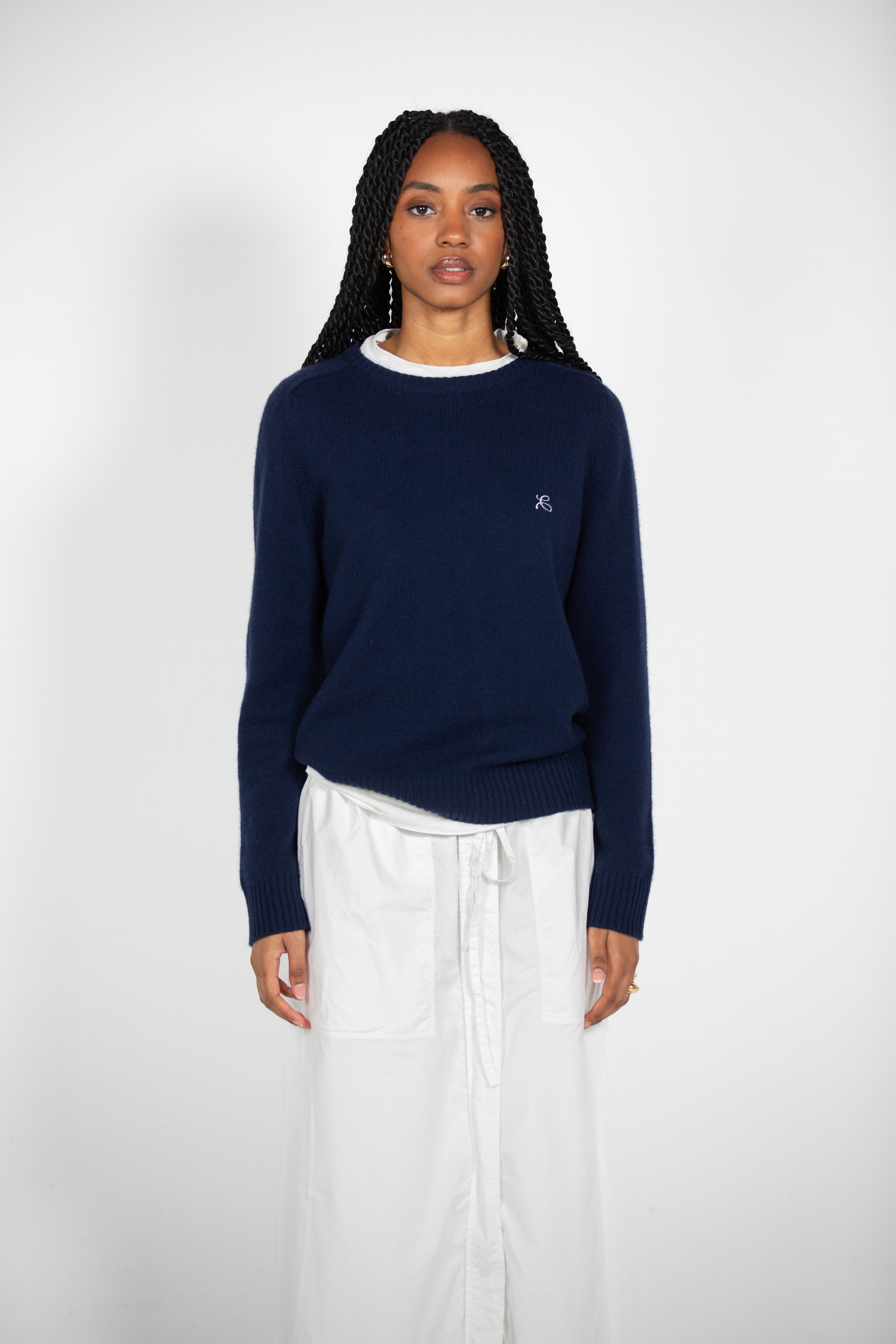Calin's Navy O-Neck Jumper