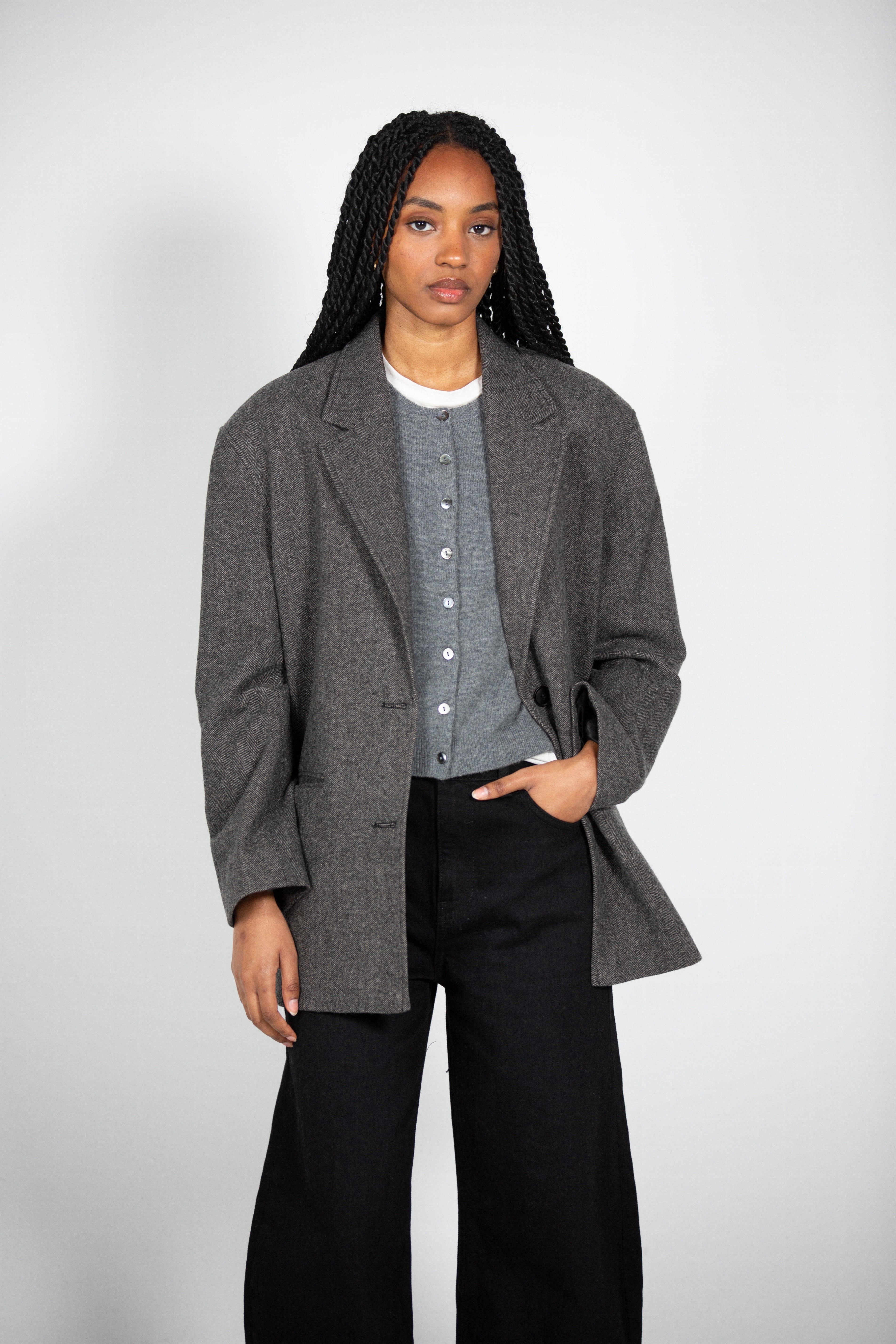 Noemi's Grey Blazer