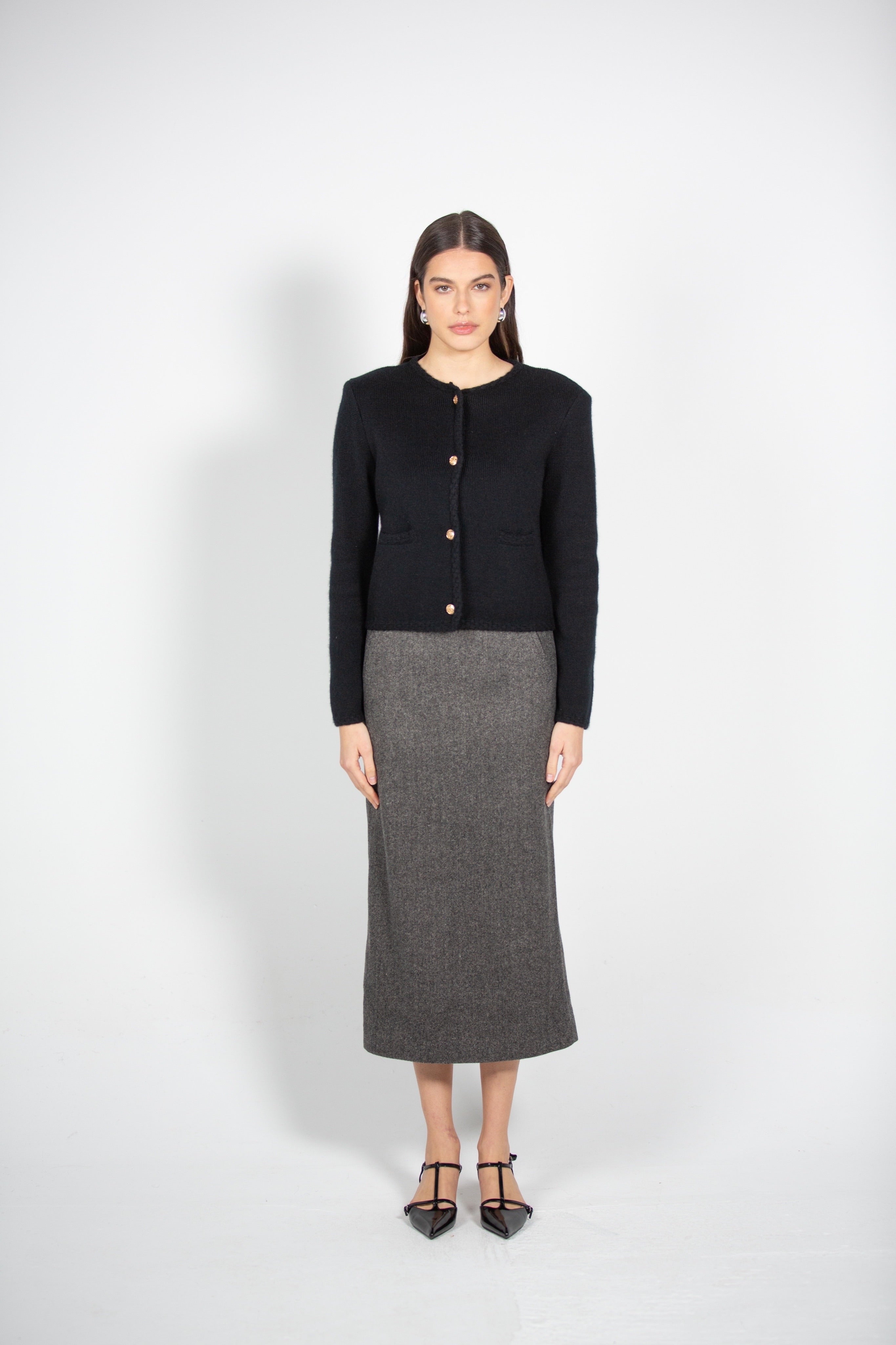 Noemi's Gold Button Cardigan