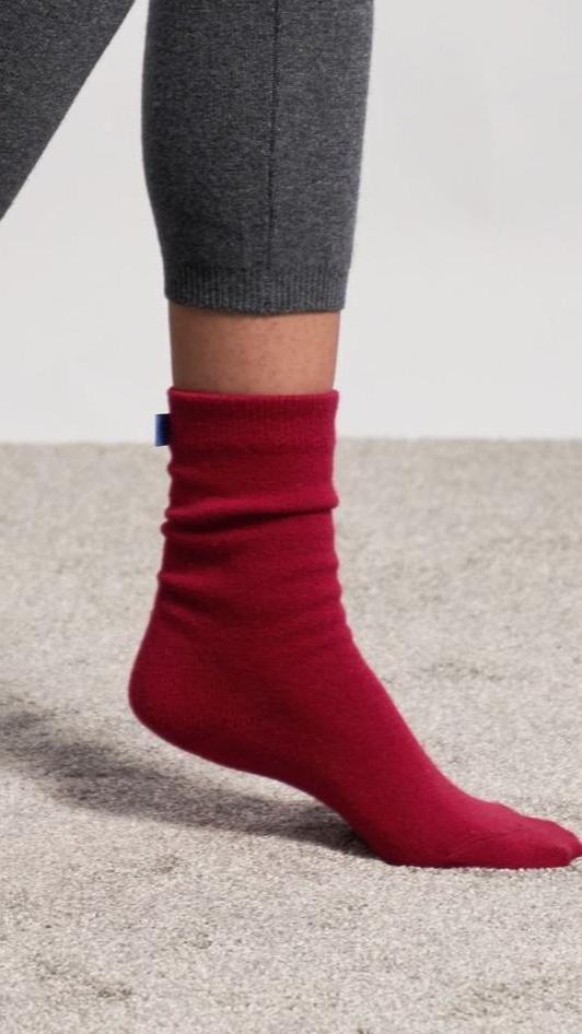Red Cashmere Socks