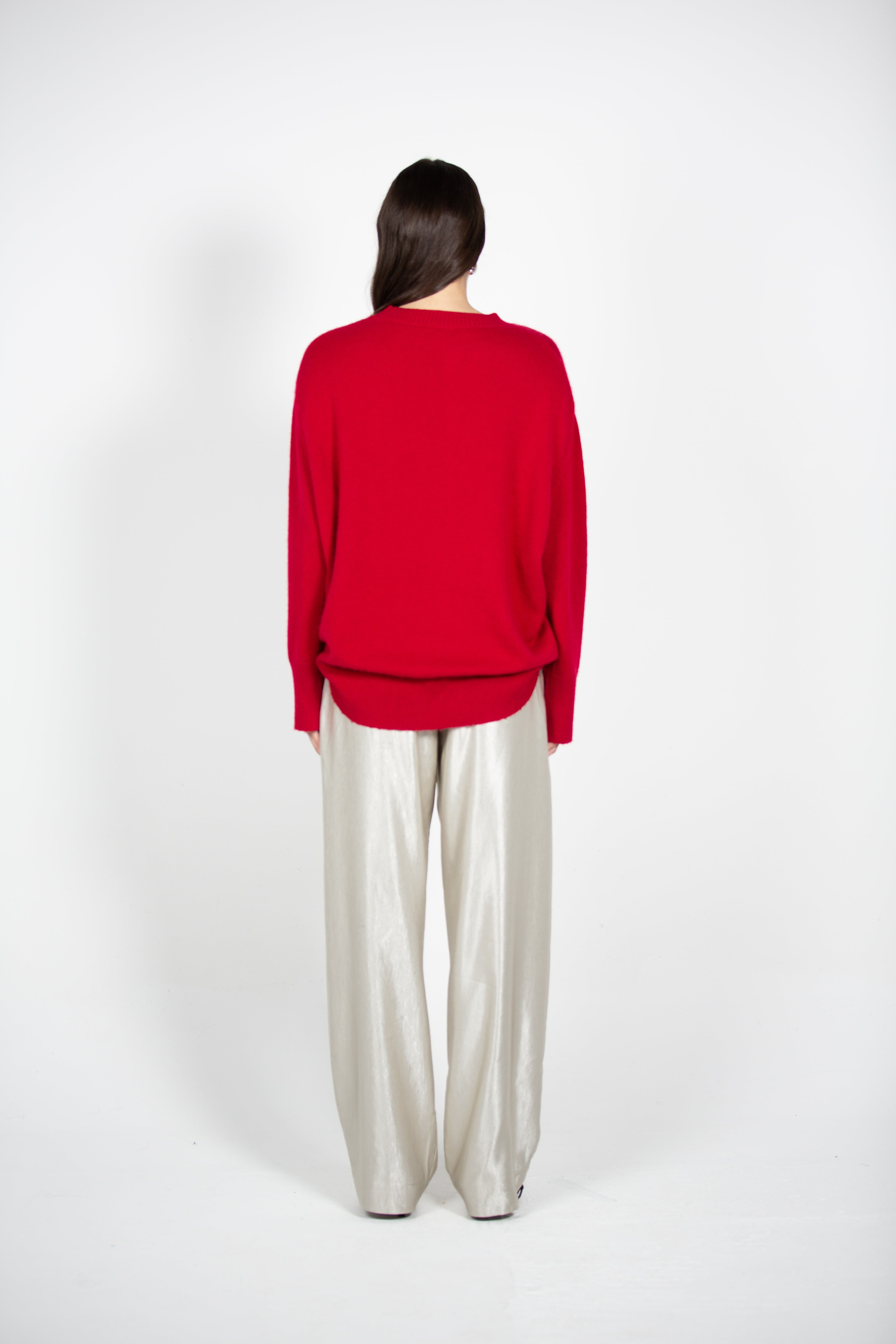 Tana Knitwear's  Red Oversized Sweater