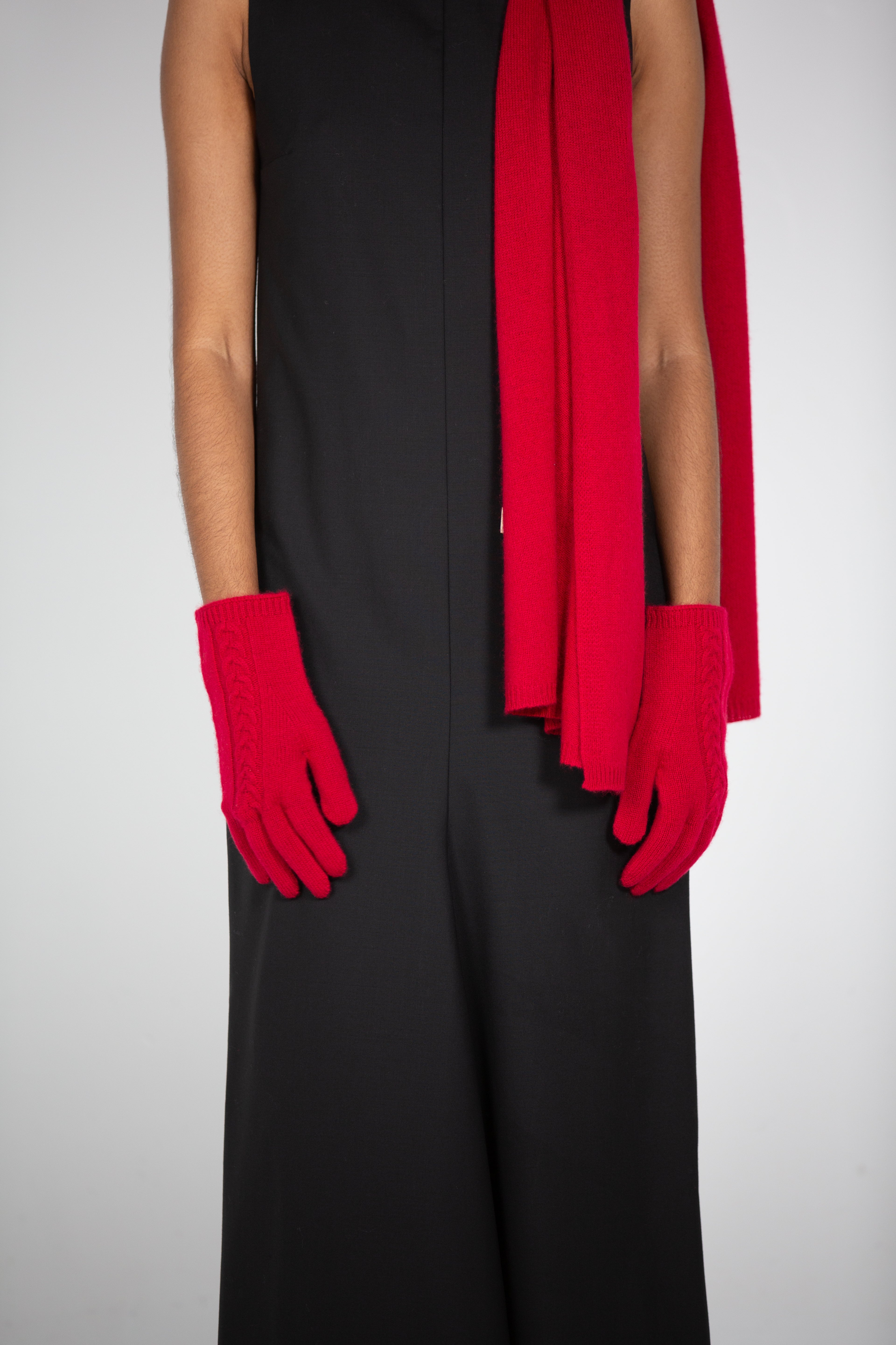 Red Cashmere Gloves