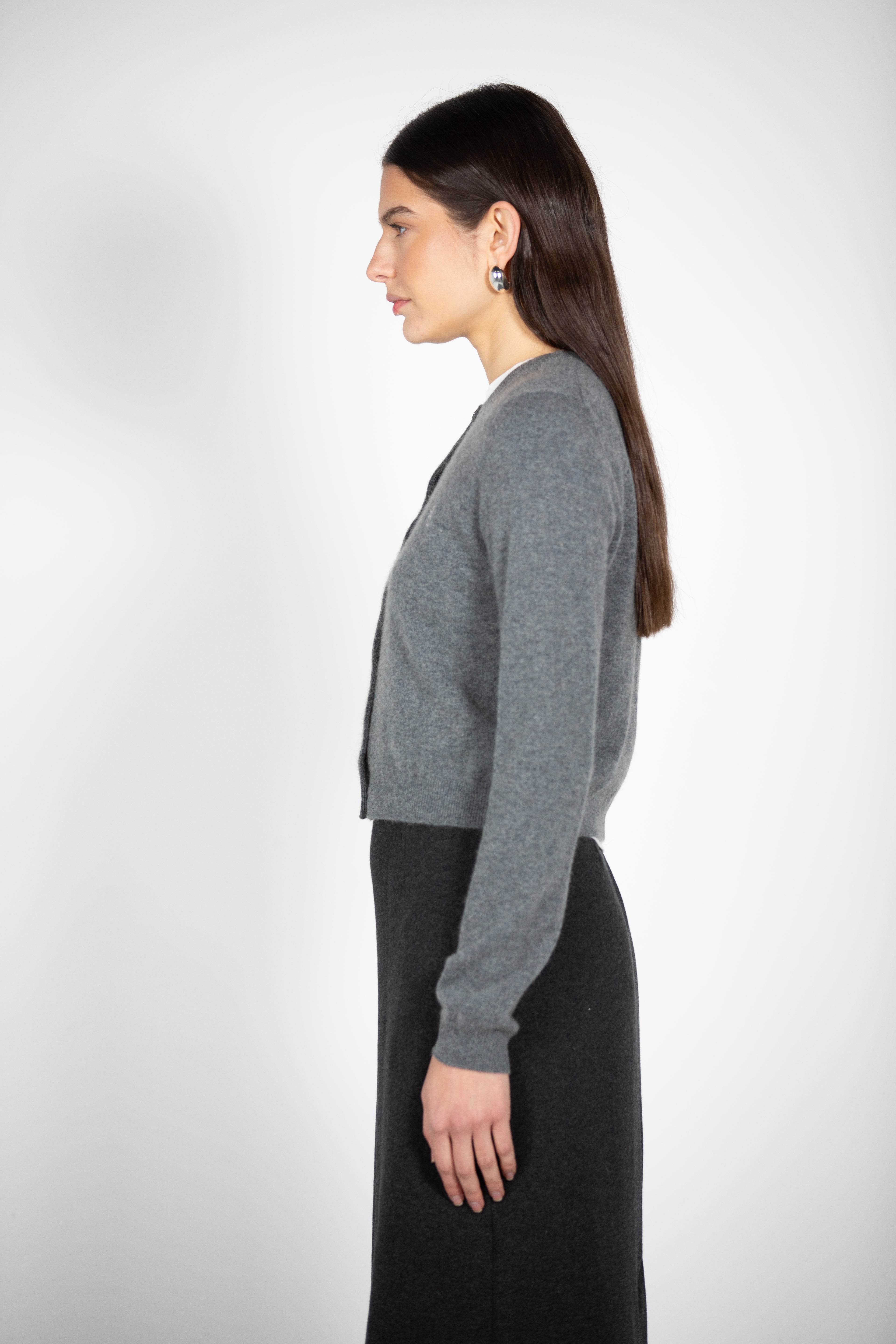 Calin's Grey Button Up Jumper